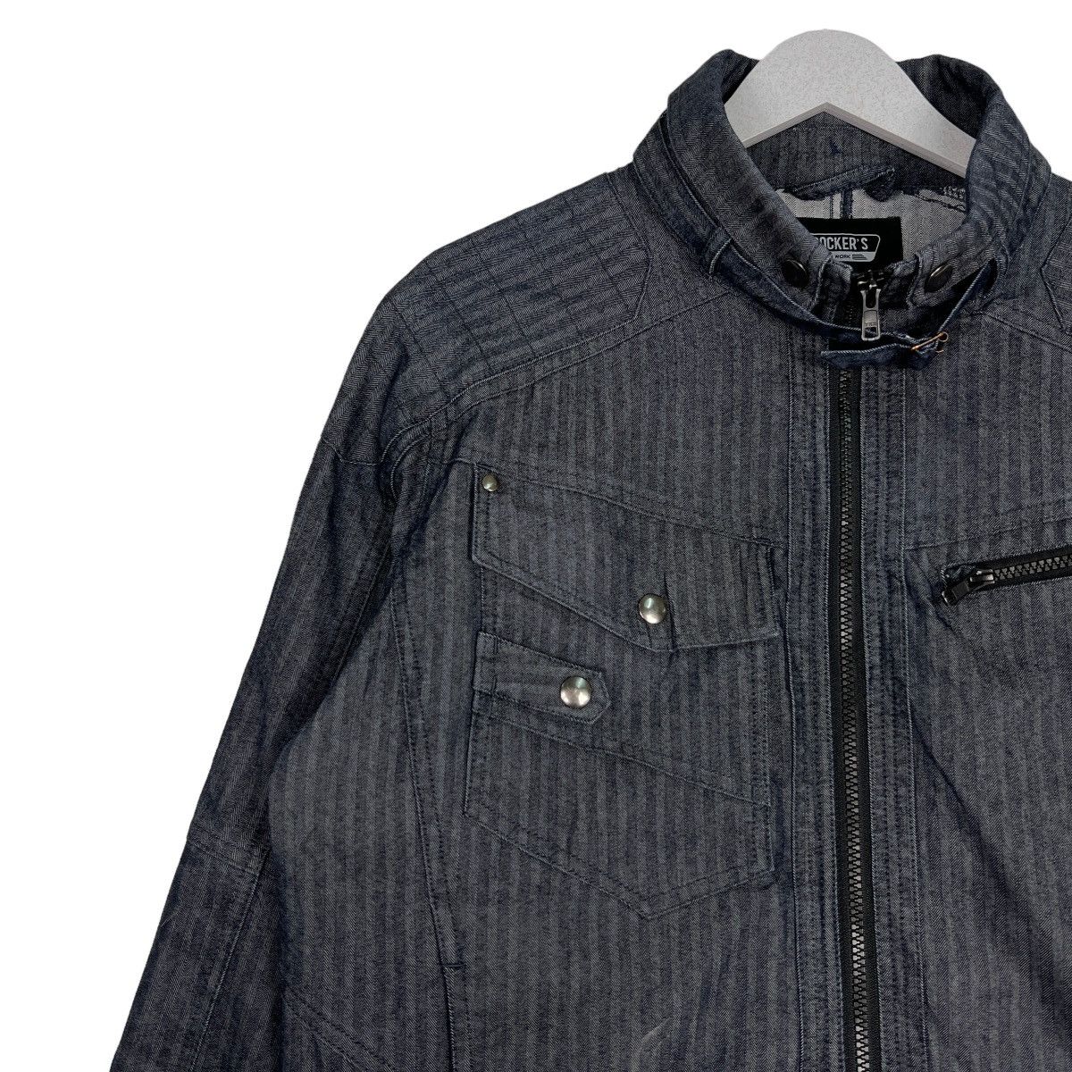 Japanese Brand 🔥 KUROCKERS STRIPE WORKER MODERN JACKET Size US L / EU 52-54 / 3 - 7 Thumbnail