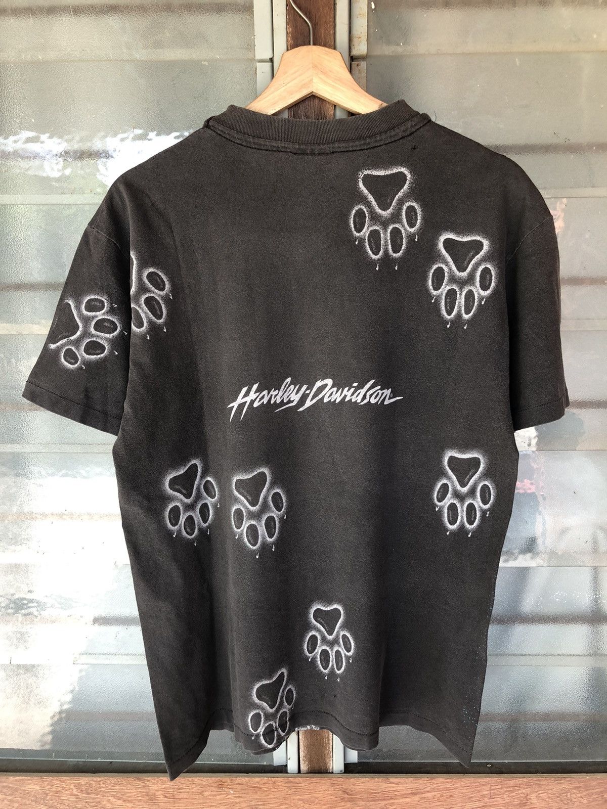 Harley Davidson 90’’s Vintage Harley Davidson Wolf AOP Veryrare Shirt Tee Size US M / EU 48-50 / 2 - 11 Thumbnail