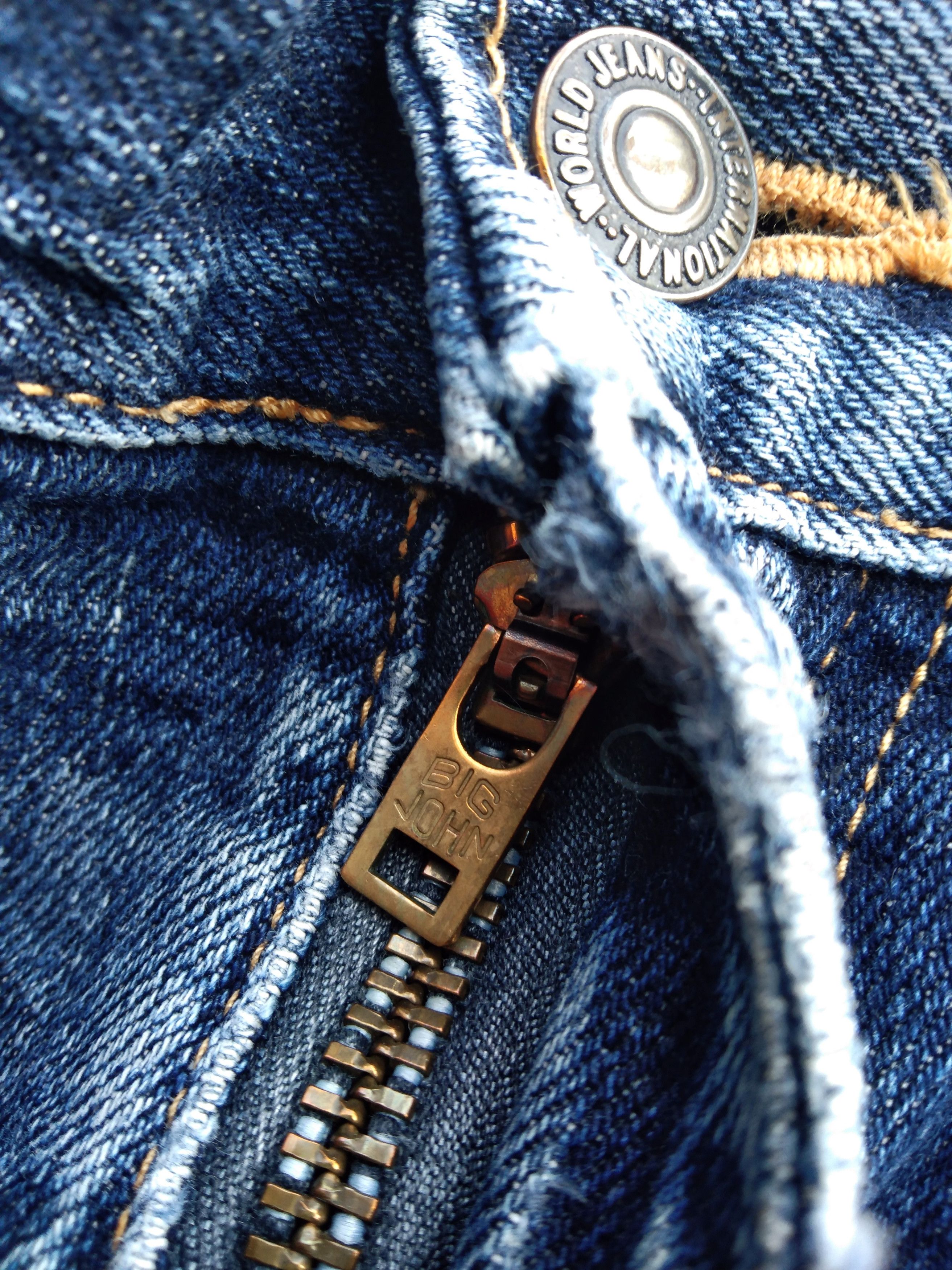 Japanese Brand Vintage Distressed Big John Loose Baggy Jeans 36x31 Size US 36 / EU 52 - 12 Thumbnail