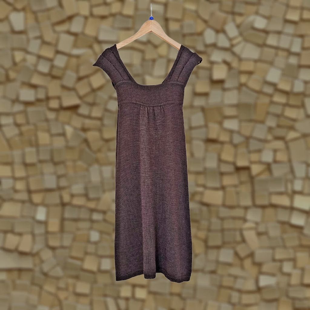 Joseph JOSEPH Womens Dress Knee Length Brown Wool Knit Sleeveless Square Neck Pullover Made In UK Small Casual Designer Modern Boys Girls Mens Womens Size S / US 4 / IT 40 - 1 Thumbnail