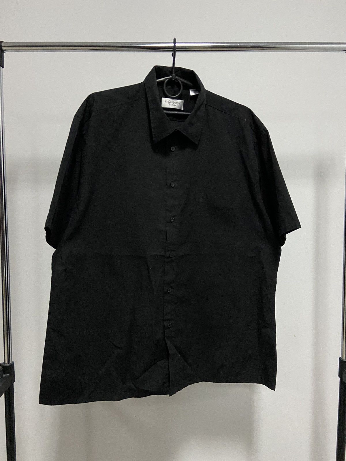 Vintage × Yves Saint Laurent Yves Saint Laurent Button Ups short sleeve small logo Size US XL / EU 56 / 4 - 1 Thumbnail