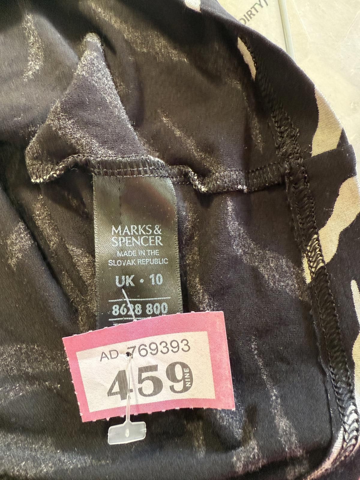Marks & Spencer Stylish Black and White Zebra Print Top - Marks & Spencer Size M / US 6-8 / IT 42-44 - 4 Thumbnail