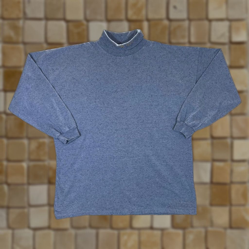 Vintage VINTAGE THE SWEATER SHOP Long Sleeve Turtle Roll Neck Sweatshirt Top XL Blue Flecked Mens Pullover Size US XL / EU 56 / 4 - 1 Thumbnail