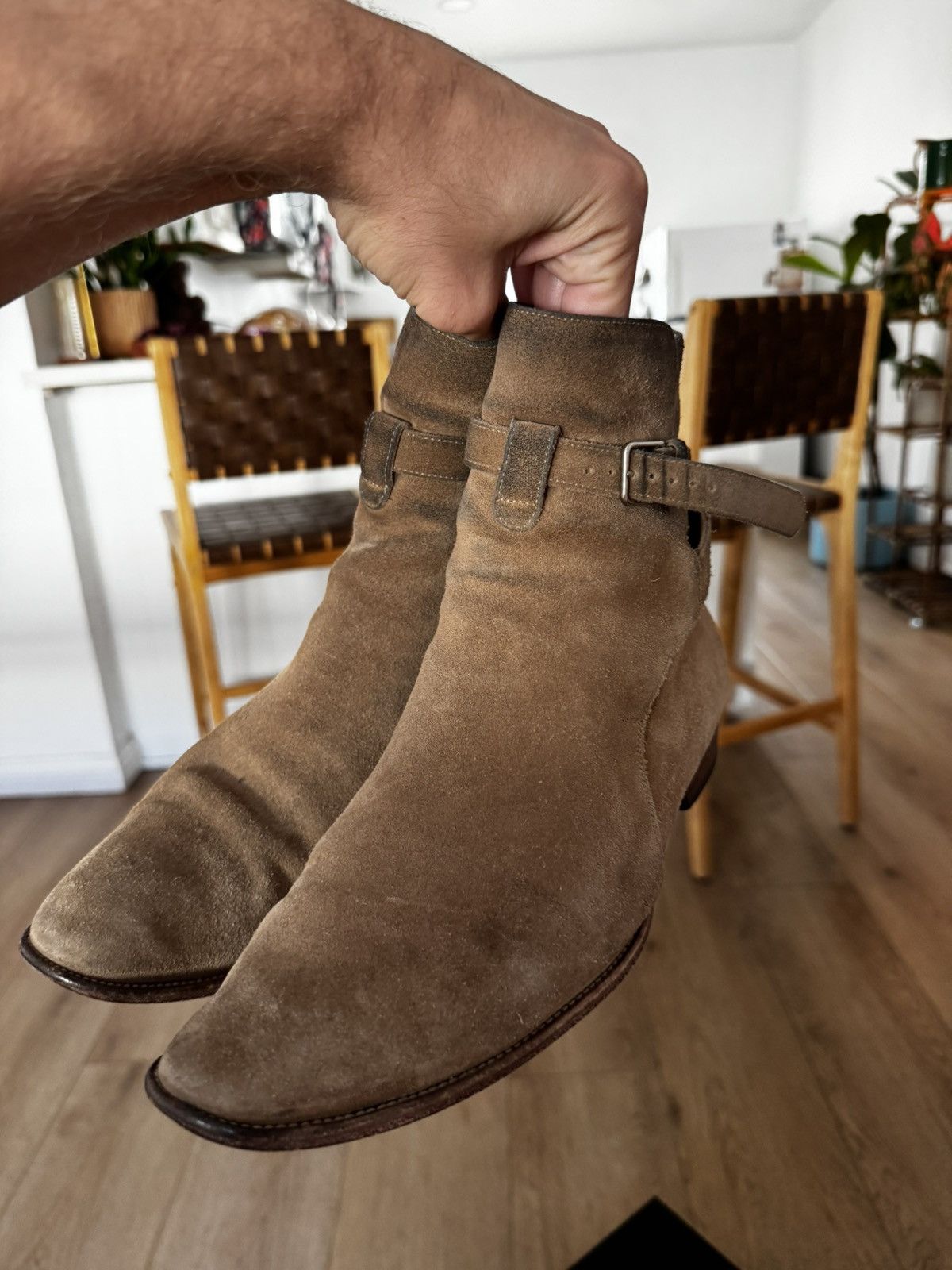 Saint Laurent Paris Sigaro Tan hedi jodphur wyatt Size US 9 / EU 42 - 3 Thumbnail