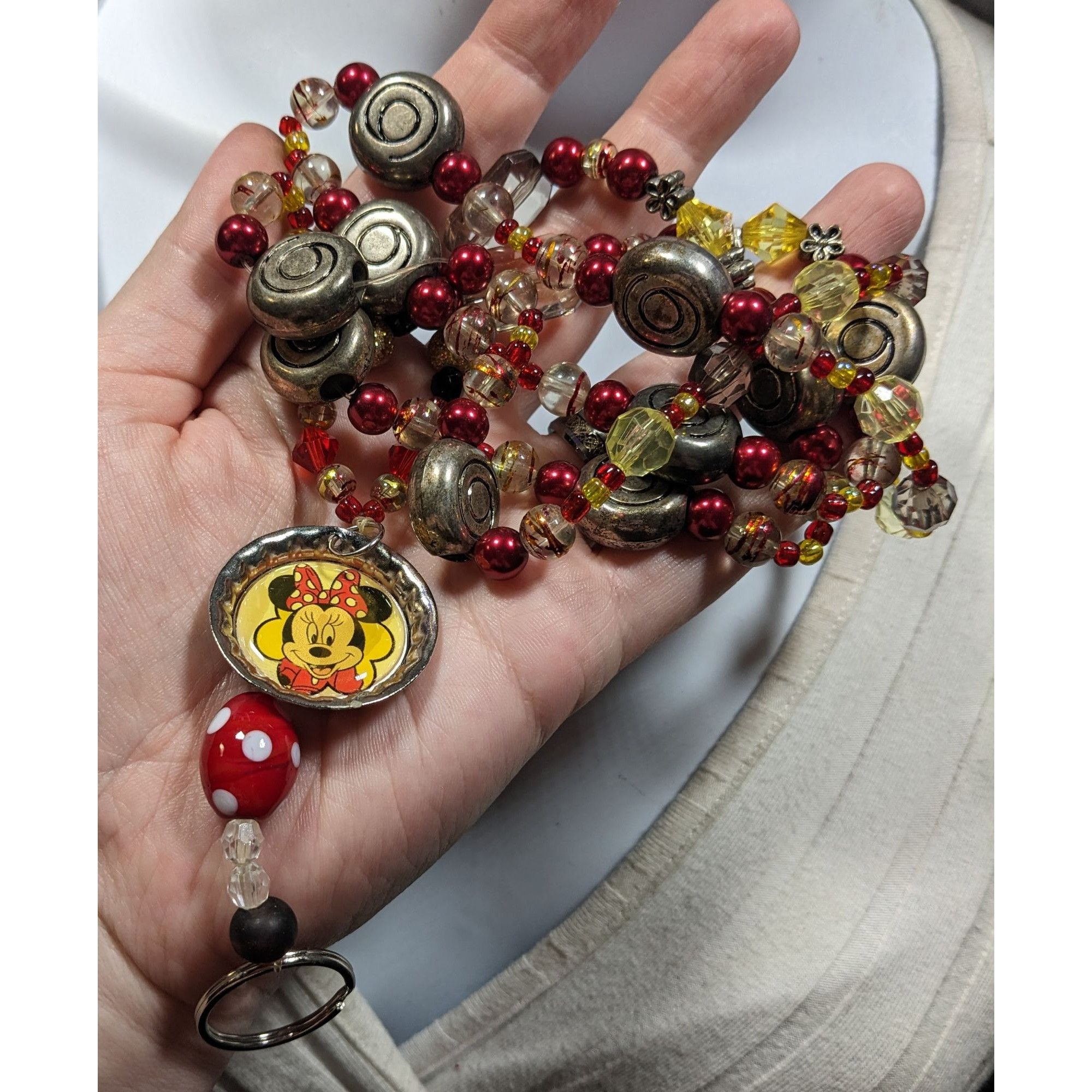 Other Upcycled Minnie Mouse Beaded Keychain Lanyard Size ONE SIZE - 4 Thumbnail