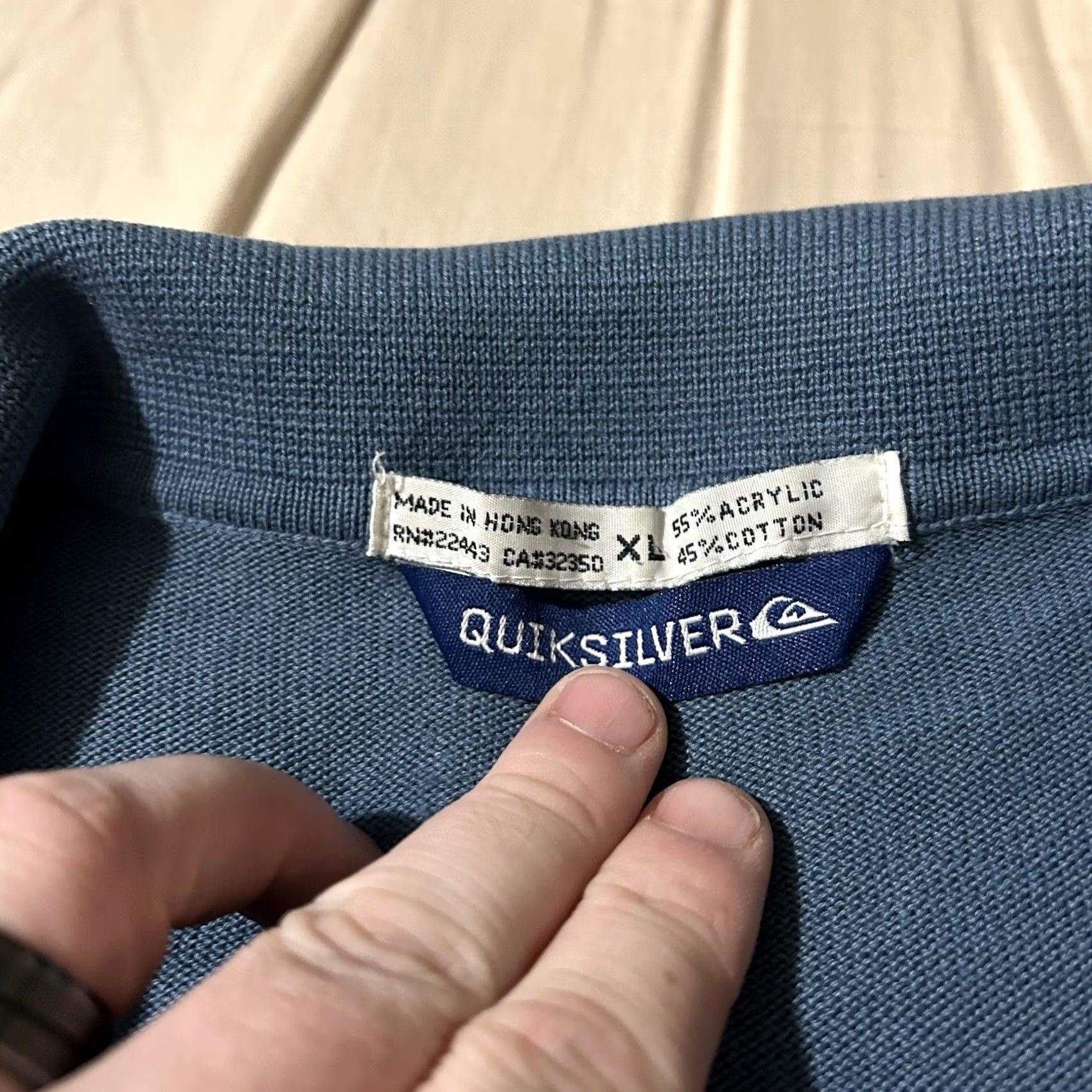 Quiksilver VINTAGE Quiksilver Surf Polo Quarter Zip Y2K Size XL Blue Men Size US XL / EU 56 / 4 - 5 Thumbnail