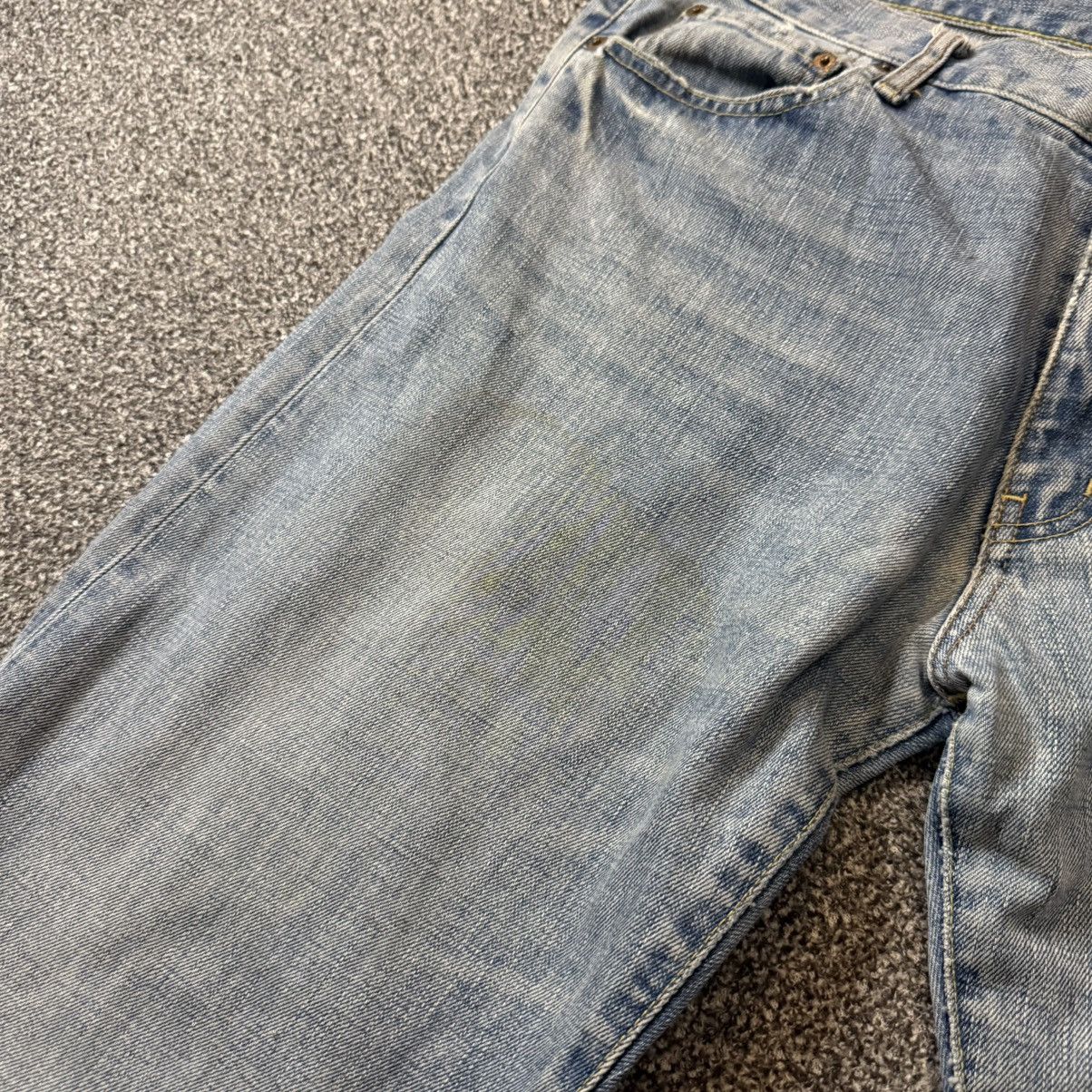Jun Takahashi 🇯🇵 90s S003 Uniqlo x Lemaire Blue Washed Baggy Jeans Size US 36 / EU 52 - 7 Thumbnail