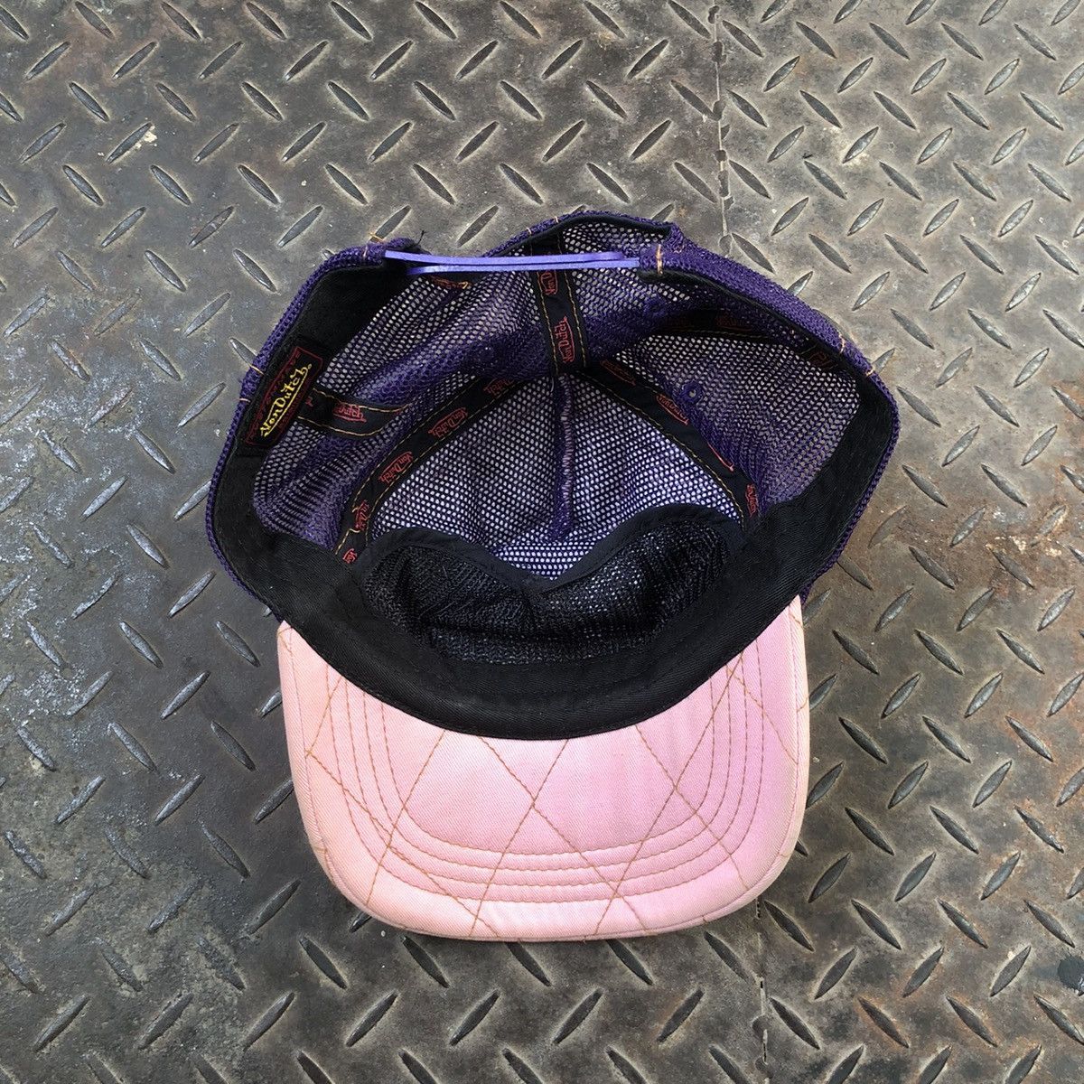 Vintage 🚫 SOLD 🚫 Von Dutch Pink-Purple Trucker Hat Size ONE SIZE - 8 Thumbnail