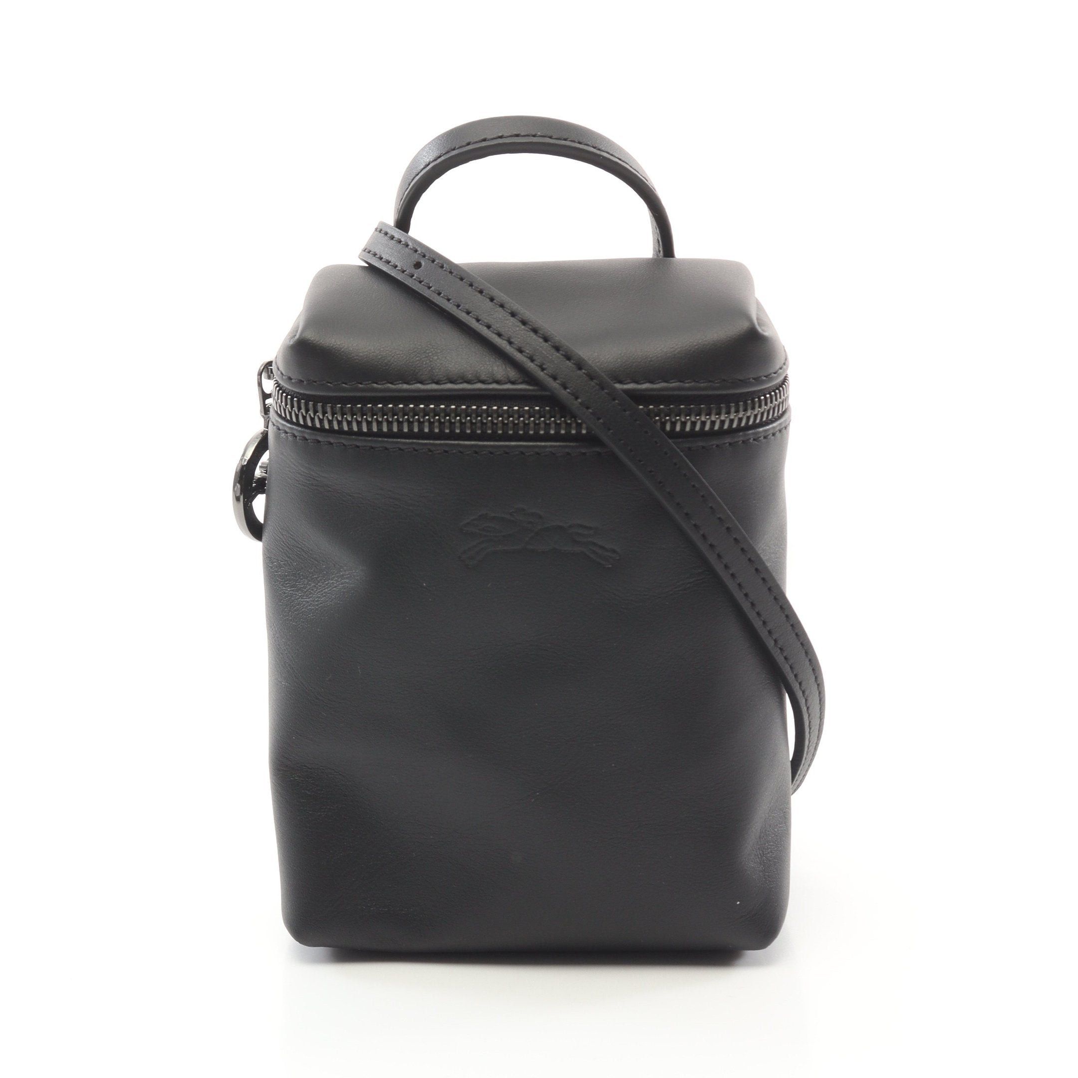 Longchamp Le Preage Extra Xs Crossbody Bag Shoulder Leather Black