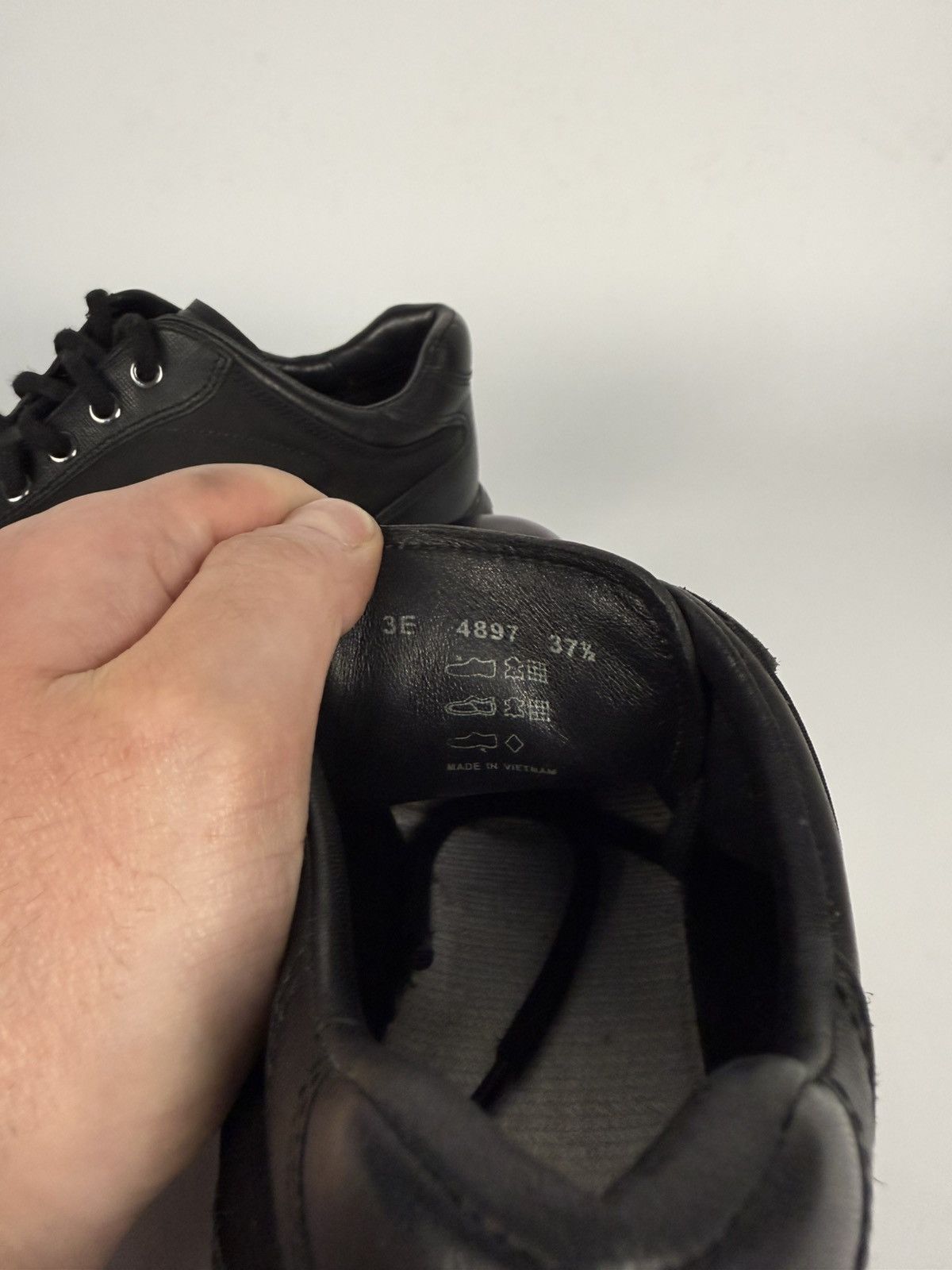 Prada Prada Milano Black Nylon & Leather Sneakers Size US 6.5 / IT 36.5 - 12 Thumbnail