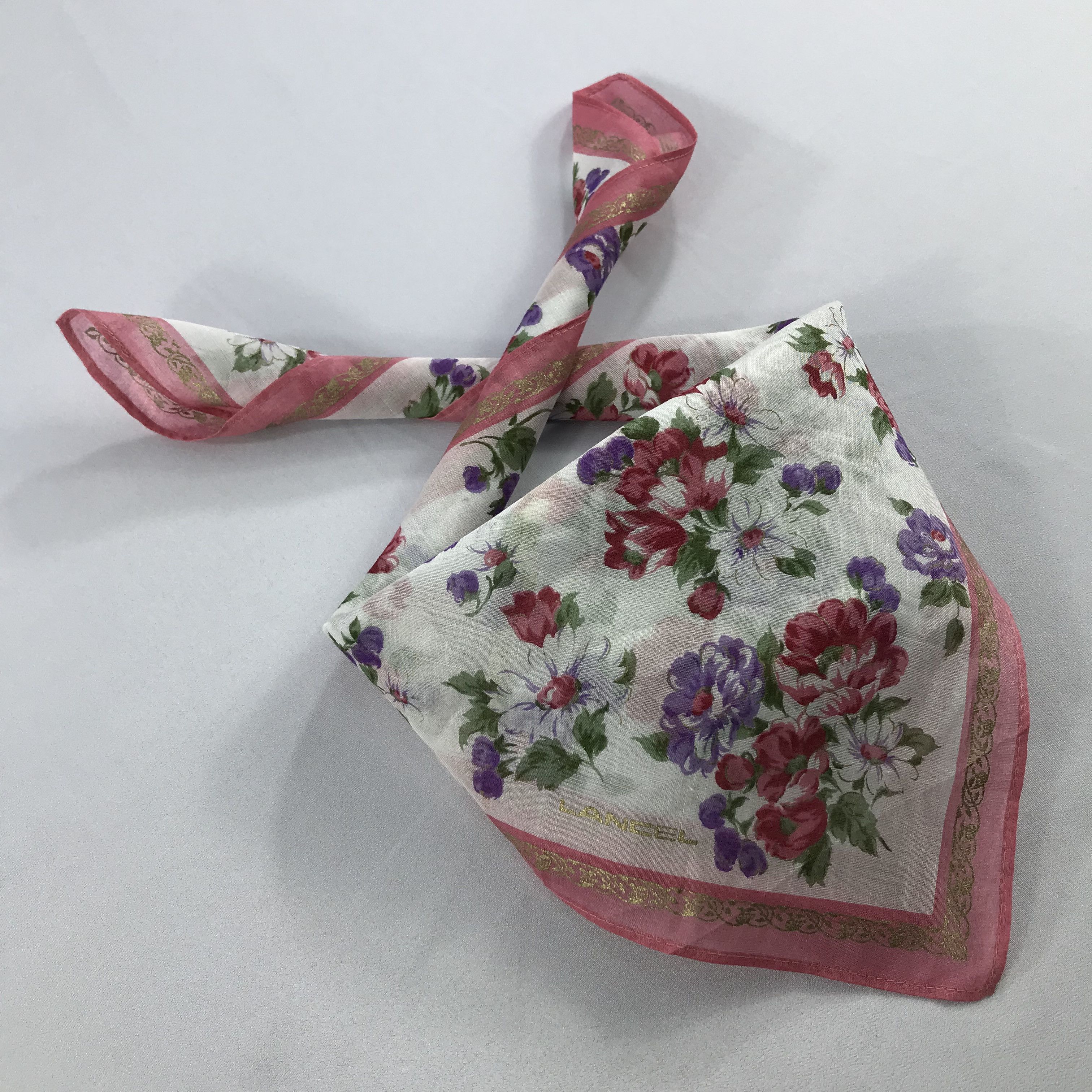 Lancel × Vintage Lancel Bandana / Handkerchief / Neckerchief - S2685 Size ONE SIZE - 4 Thumbnail
