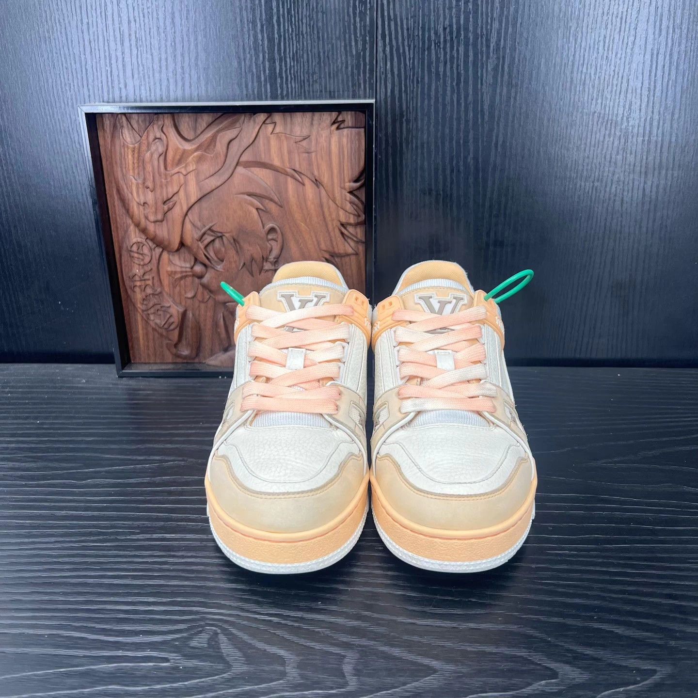 Louis Vuitton LV Trainer Orange/White 36.5 Size US 6 / IT 36 - 4 Thumbnail