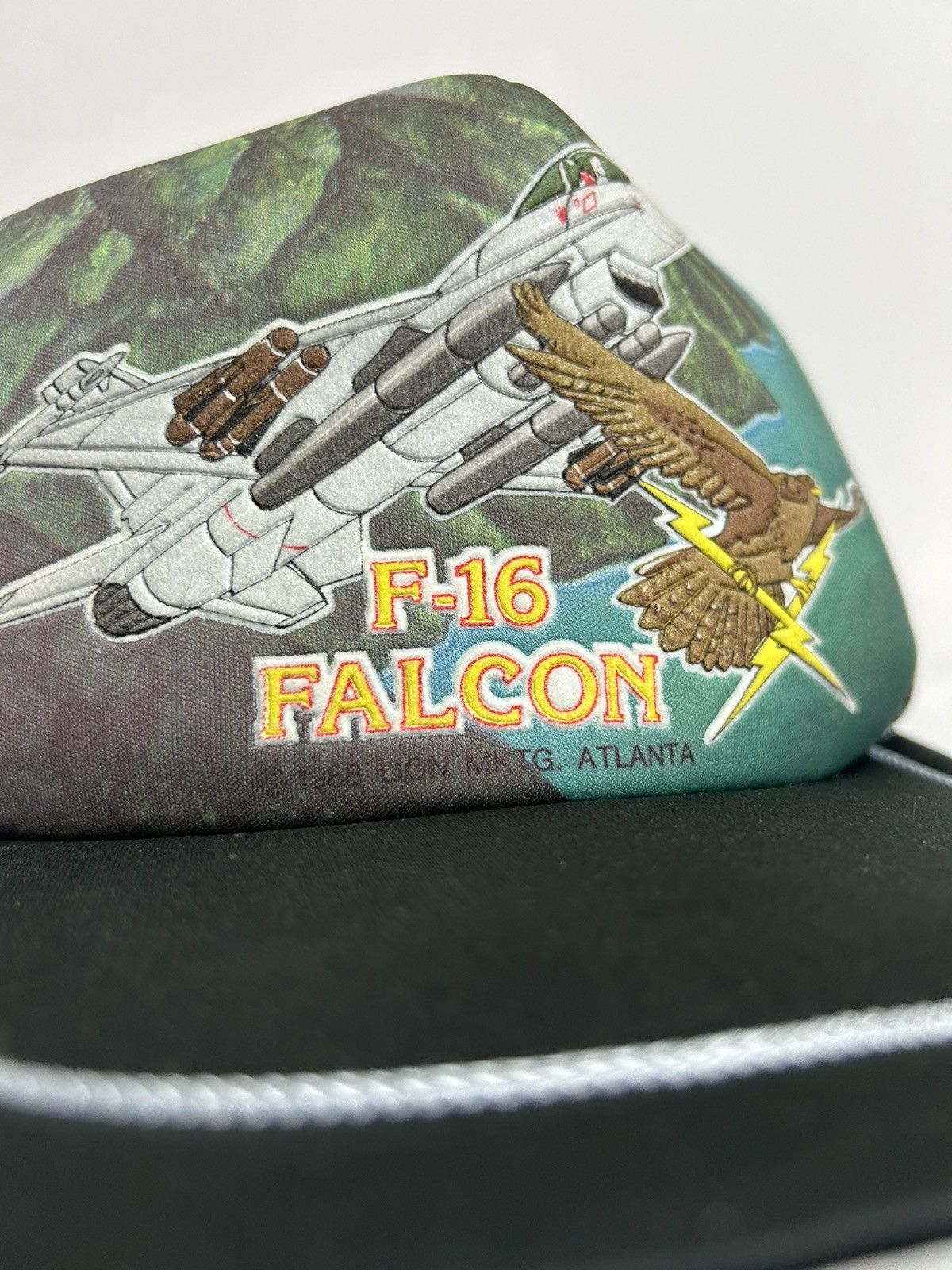 Vintage VTG 1988 Falcon F-16 Trucker Hat Size ONE SIZE - 2 Thumbnail