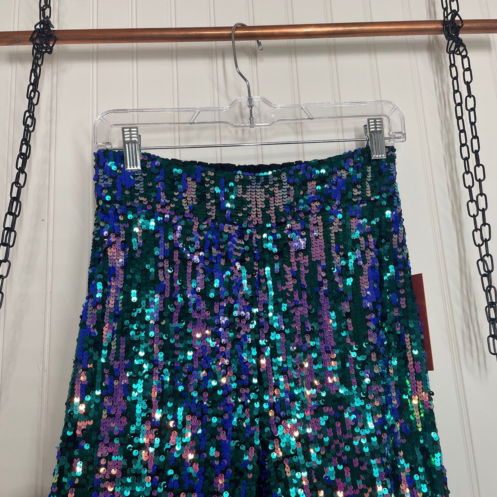 ALIX NYC NWT Alix NYC High Waisted Sequin Kimmel Pants Sz S Size 27" / US 4 / IT 40 - 3 Thumbnail