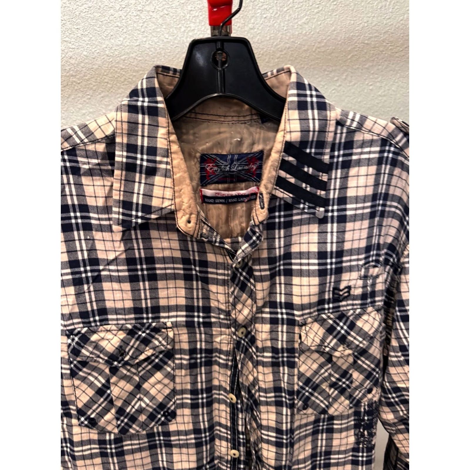 English Laundry English Laundry LONG SLEEVE SHIRT XL 17 x 35/36 Plaid Mens Size US XL / EU 56 / 4 - 5 Thumbnail