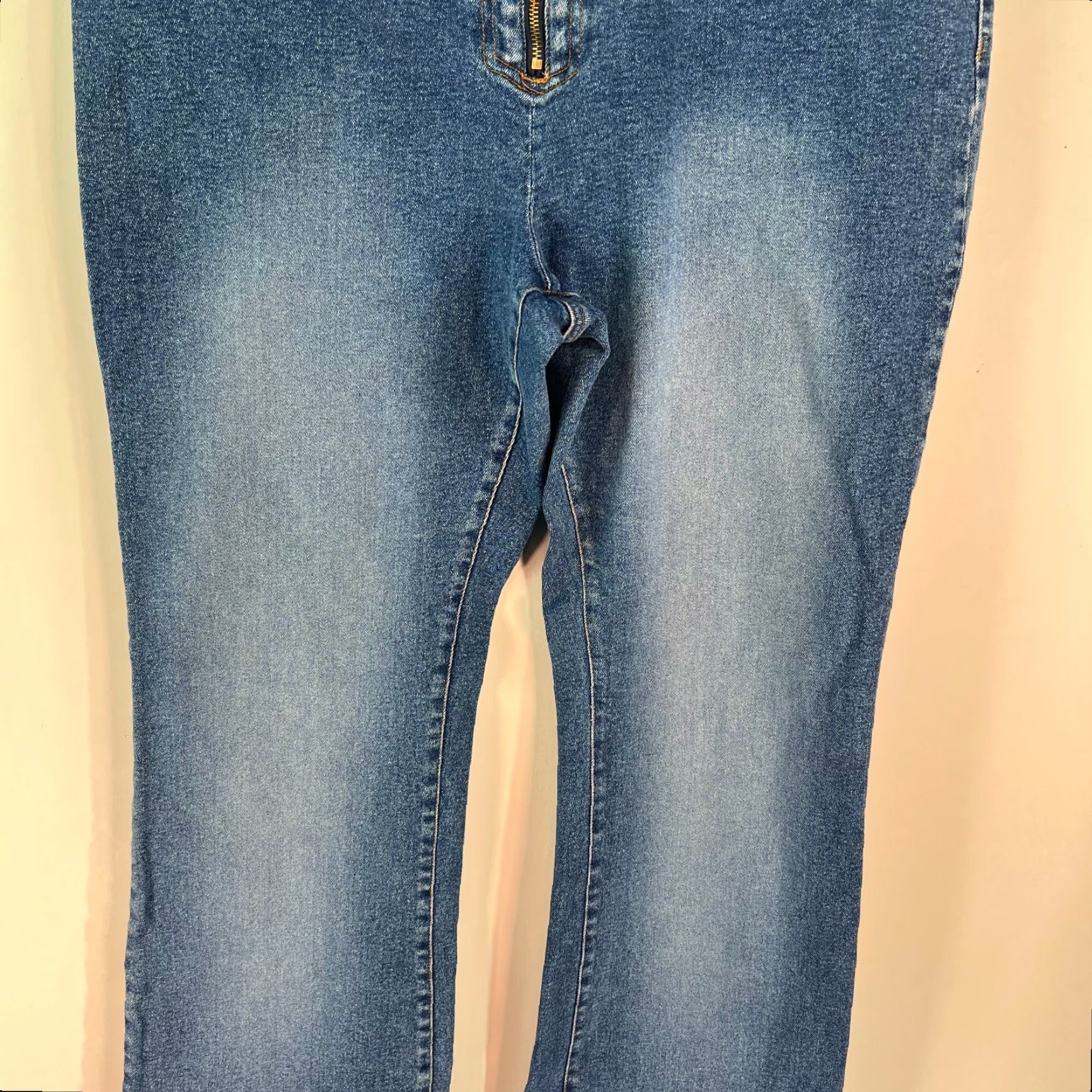 Denime VINTAGE Zana Di Womens Jeans Straight Leg Medium Wash Blue Denim Size 16 Size 38" / US 16 / IT 52 - 5 Thumbnail