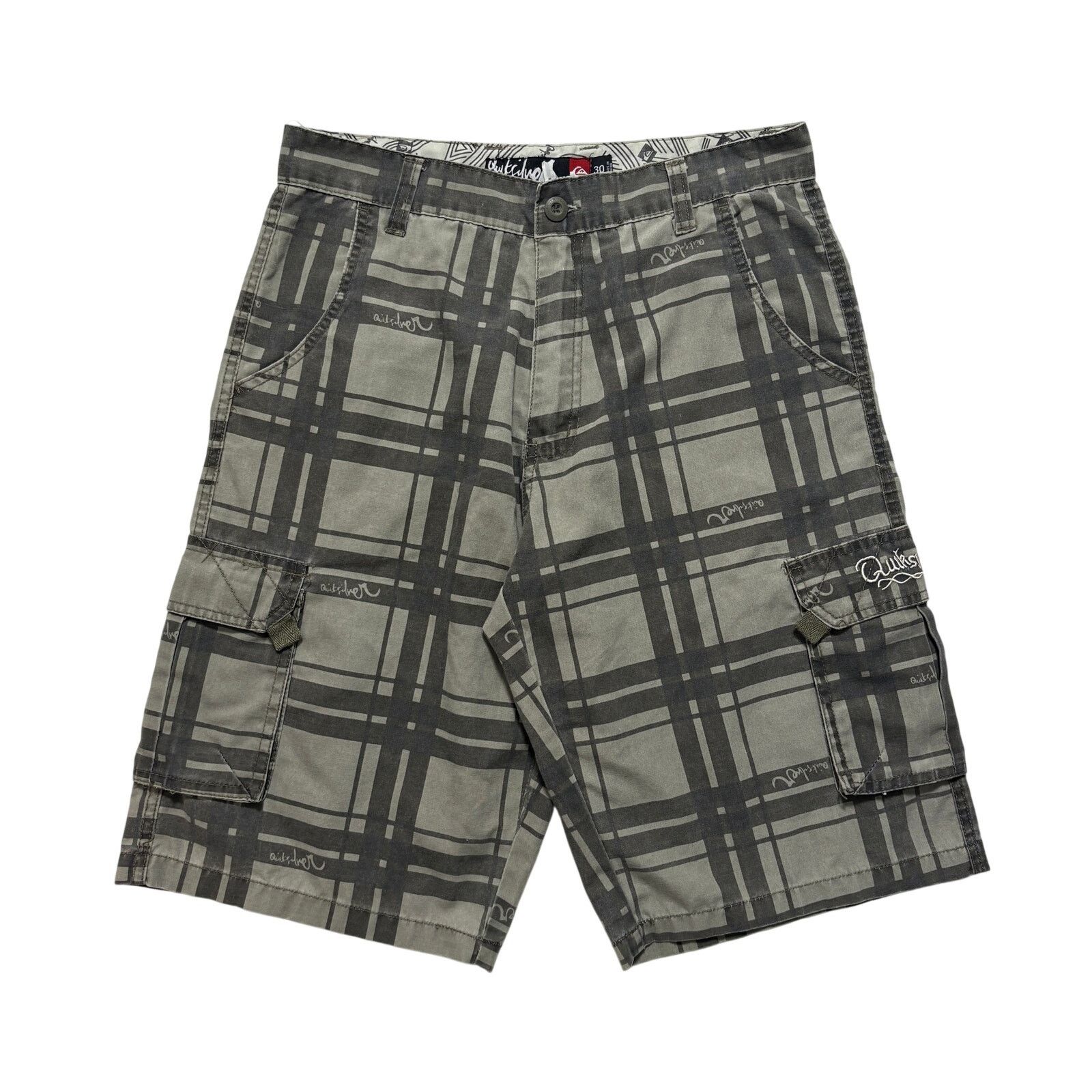 Quiksilver VTG Y2K Quiksilver Striped Baggy Wide Leg Cargo Shorts 30 Size US 30 / EU 46 - 1 Thumbnail