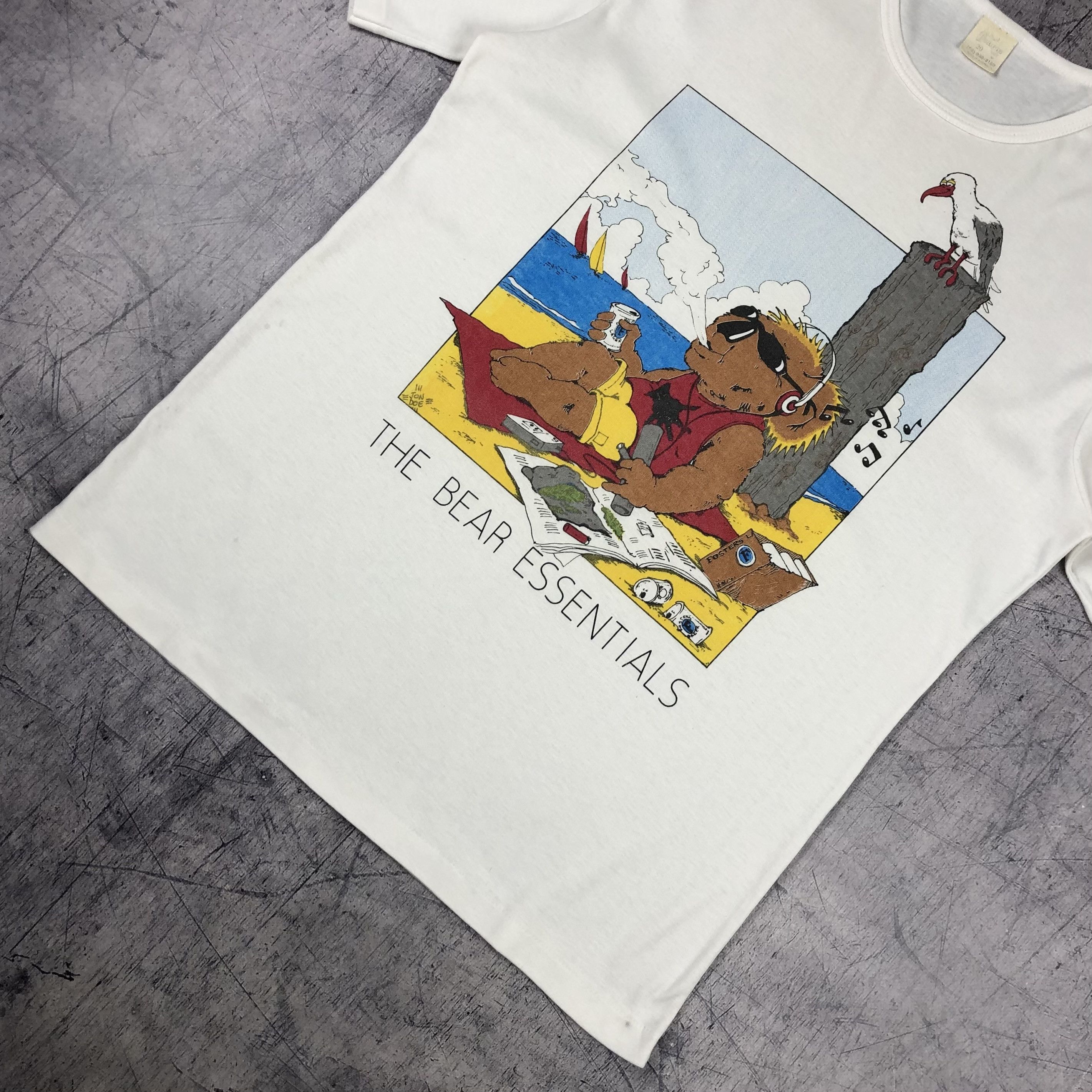 Vintage 90s Bear Smoke Weed 420 Foster Beer Dope Vintage Tee Size US M / EU 48-50 / 2 - 11 Thumbnail