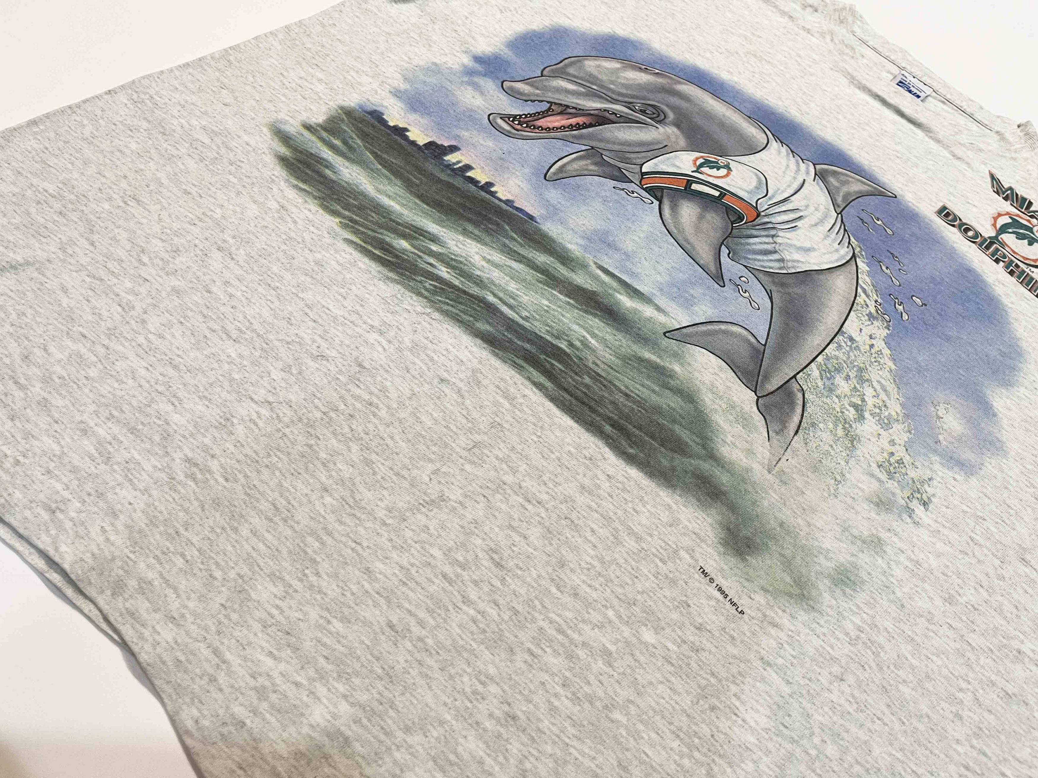 NFL × Salem Sportswear × Vintage Vintage Salem 1995 NFL Miami Dolphins Double Sided T-Shirt Size US XXL / EU 58 / 5 - 8 Thumbnail