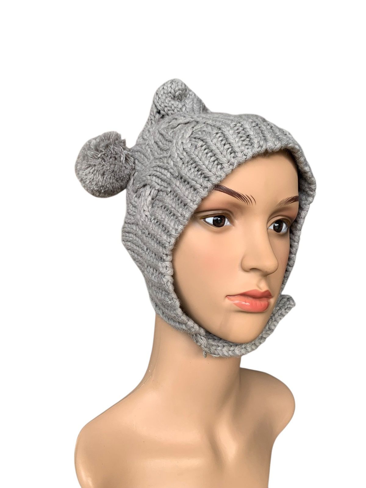 Japanese Brand × Kapital × Vintage Women Hat Cat Ear Crochet Braided Knitt By Hand made Size ONE SIZE - 2 Thumbnail