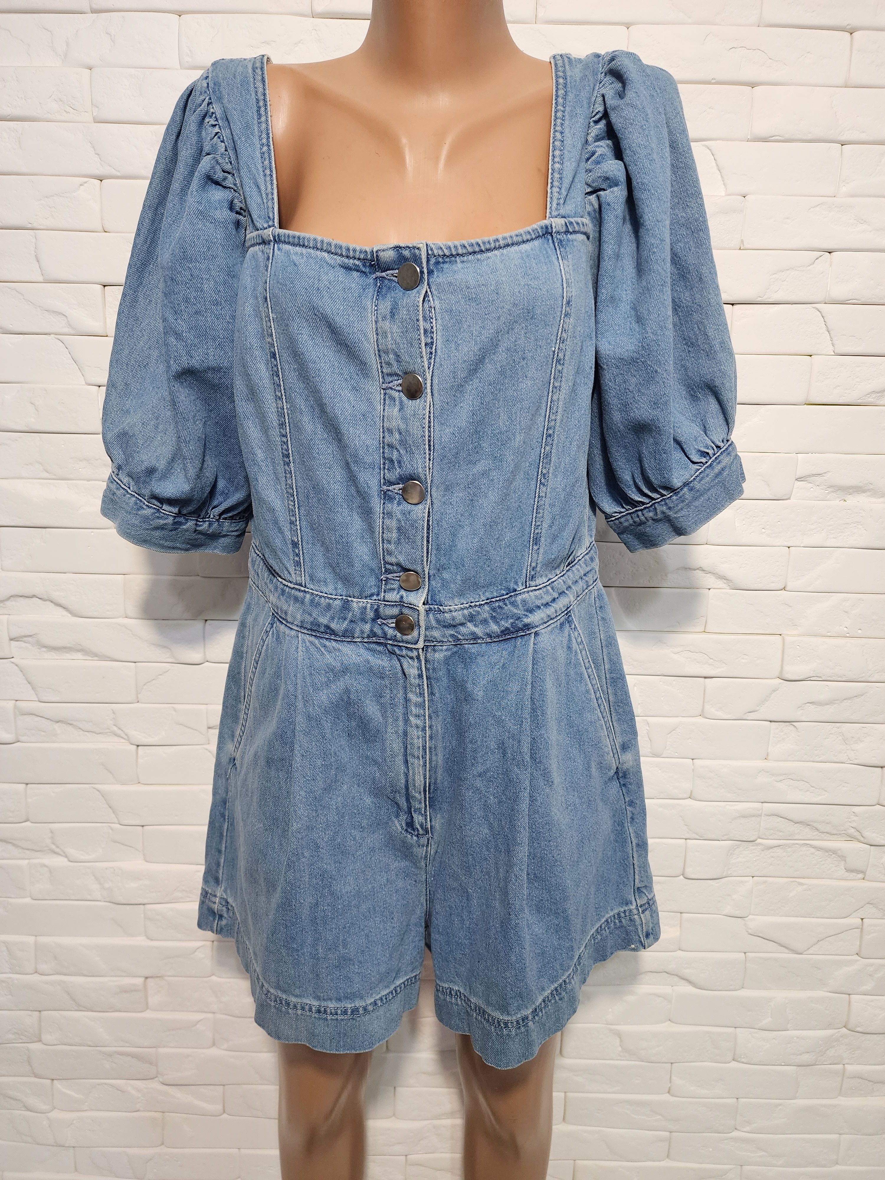 Vintage Women's cotton jumpsuit. Size 38" / US 16 / IT 52 - 1 Thumbnail