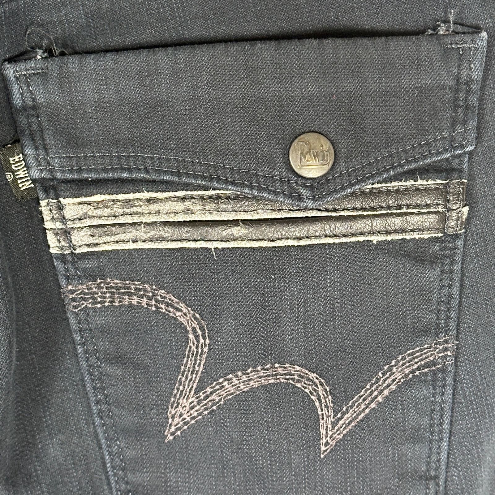 Edwin Wildfire 503 Straight Black Denim Size US 34 / EU 50 - 3 Thumbnail