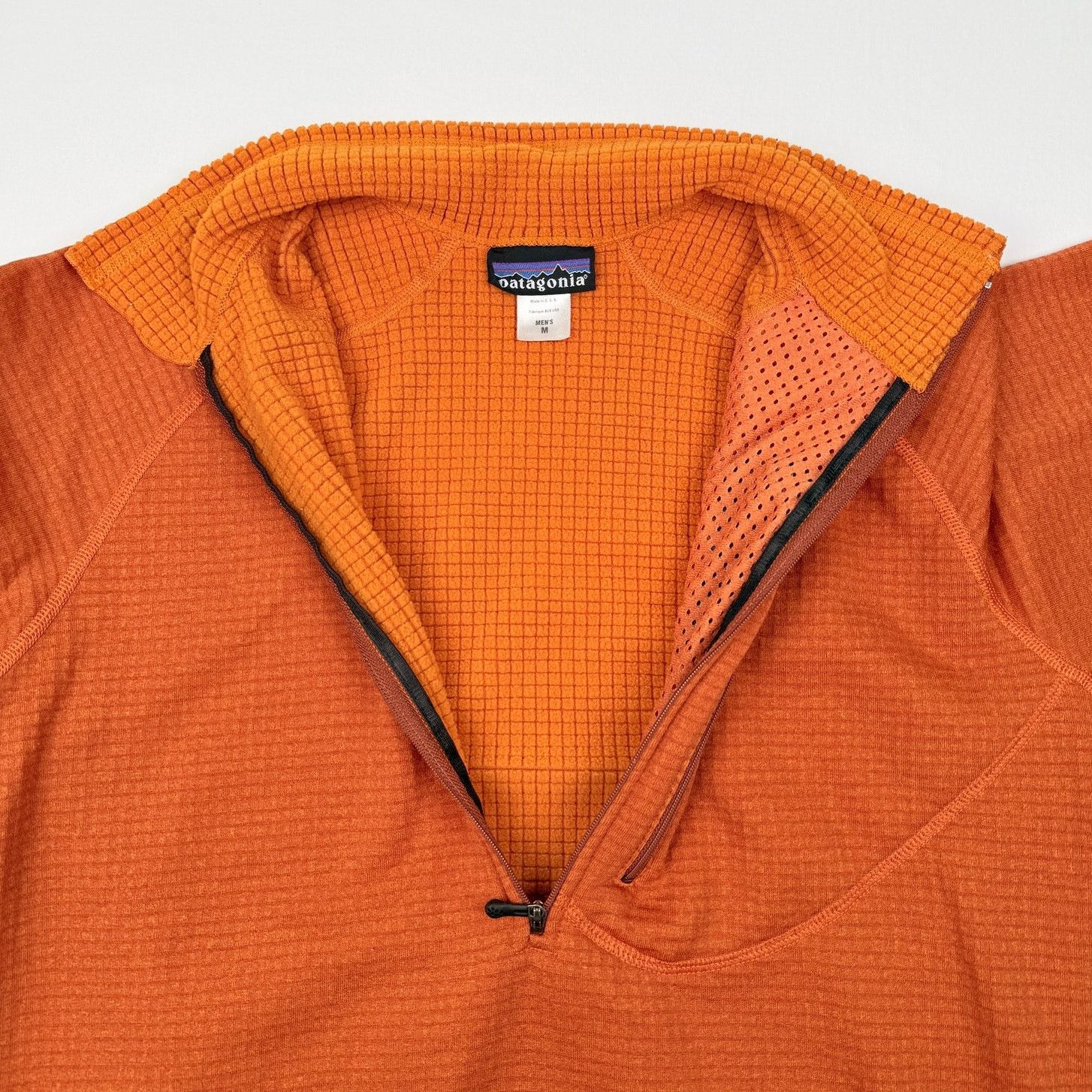 Patagonia Vintage Patagonia R1 Pullover Fleece Orange Polartec Grid Size US M / EU 48-50 / 2 - 2 Thumbnail