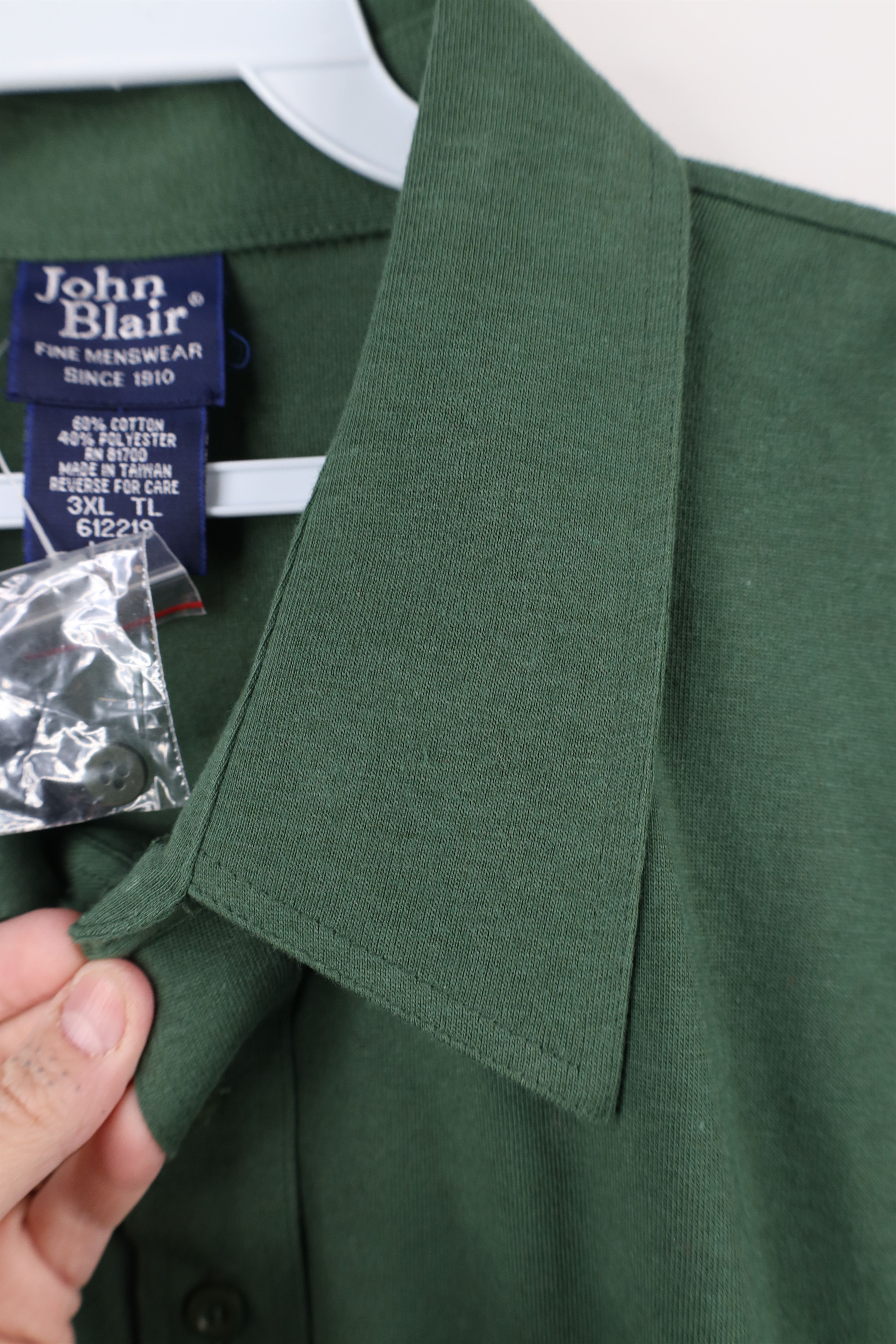 Vintage Deadstock Vintage 90s Streetwear Pullover Polo Shirt Green Size US XXL / EU 58 / 5 - 4 Thumbnail