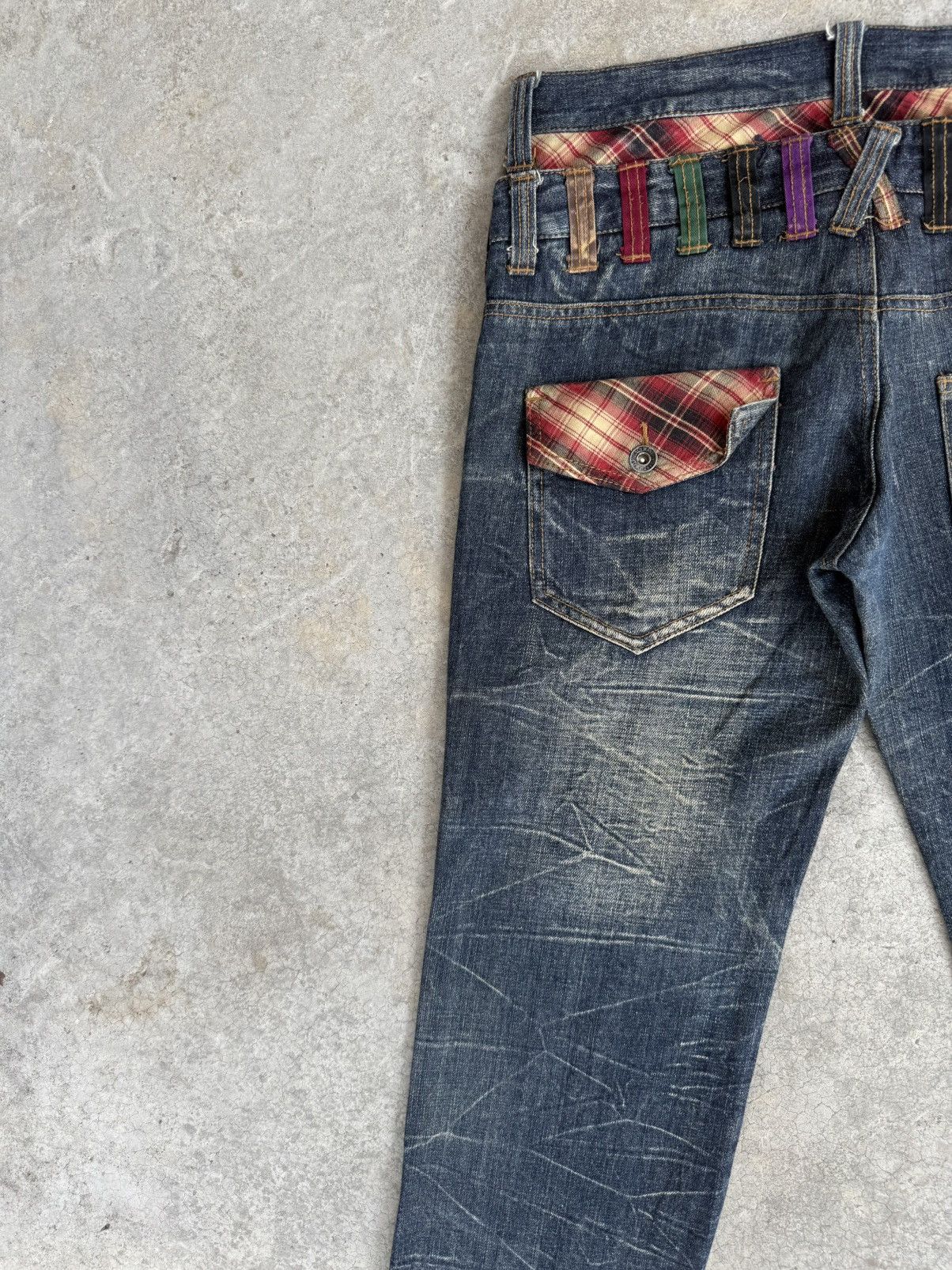 Hysteric Glamour Japanese Nylaus Double Waist Distressed Jeans Size US 32 / EU 48 - 9 Thumbnail