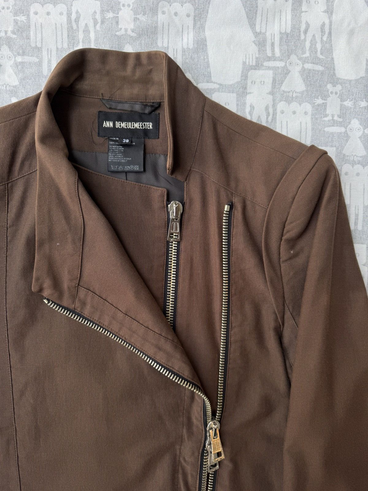 Ann Demeulemeester Ann Demeulemeester SS03 Biker Double Zippers Cotton Jacket Size XS / US 0-2 / IT 36-38 - 2 Thumbnail