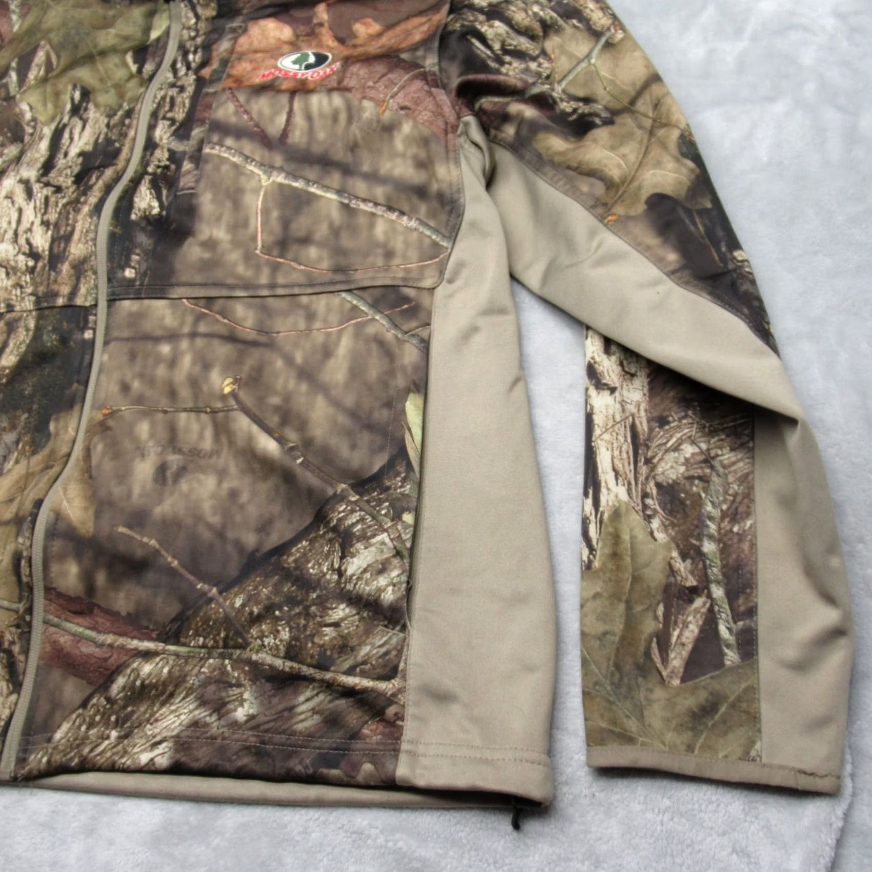Vintage Mossy Oak Jacket Mens XL Brown Camouflage Full Zip Pockets Stand-Up Collar Mid-Length Outdoor Hunting Hiking Winter Fall Spring Military Jacket Mens Size US XL / EU 56 / 4 - 6 Thumbnail