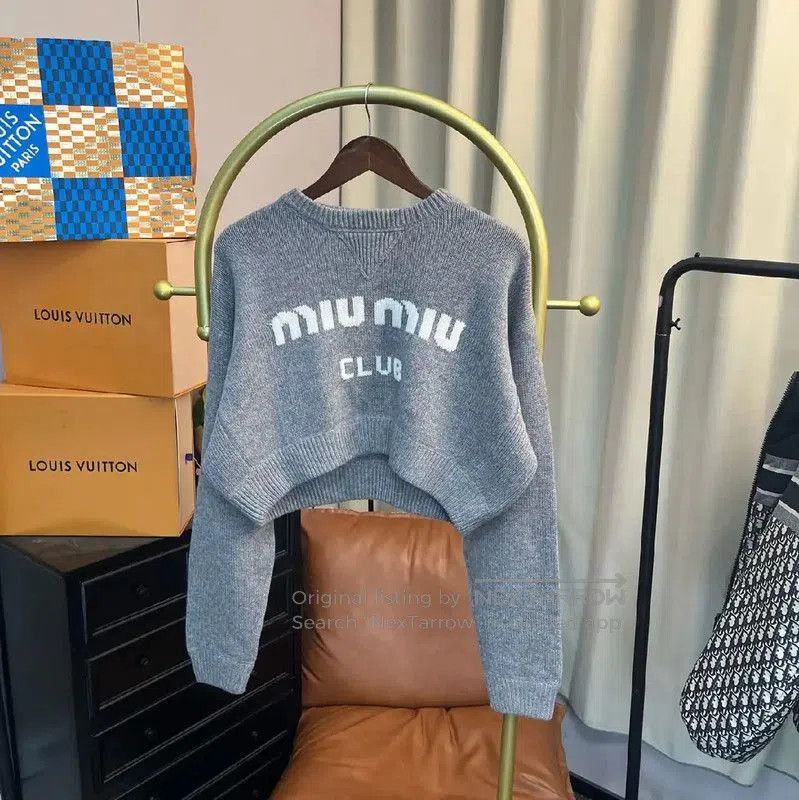Miu Miu × Prada Iconic Cropped Runway Sweater | Grailed