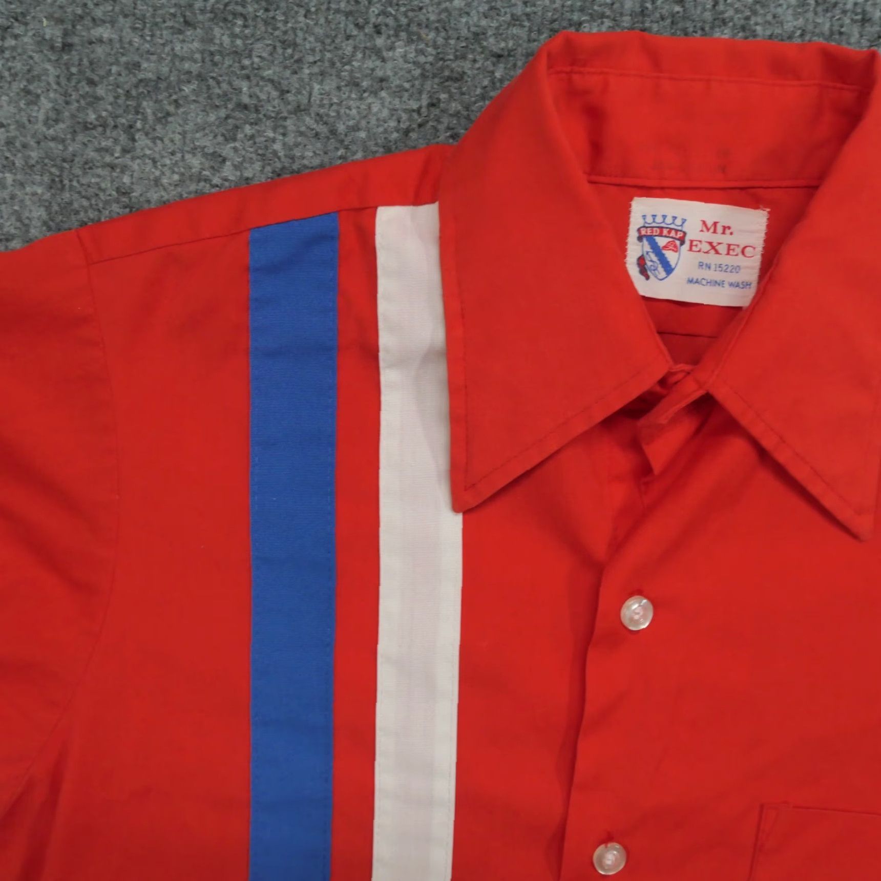 Red Kap VINTAGE Red Cap Shirt Mens S Red NASCAR 60s Fairgrounds Speedway Button-Up Collared Short Sleeve Logo Classic Western Size US S / EU 44-46 / 1 - 3 Thumbnail