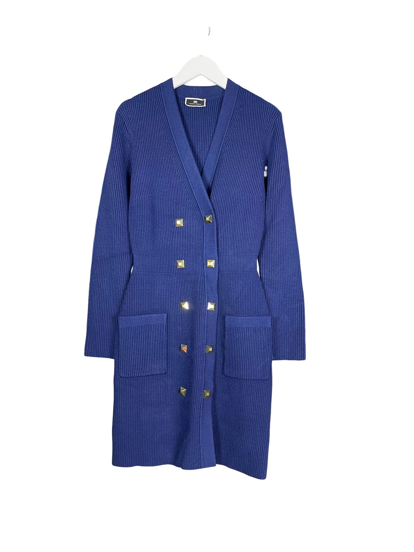 Elisabetta Franchi Elisabetta Franchi Blue Knit Mini Dress Size 42 Size M / US 6-8 / IT 42-44 - 1 Thumbnail