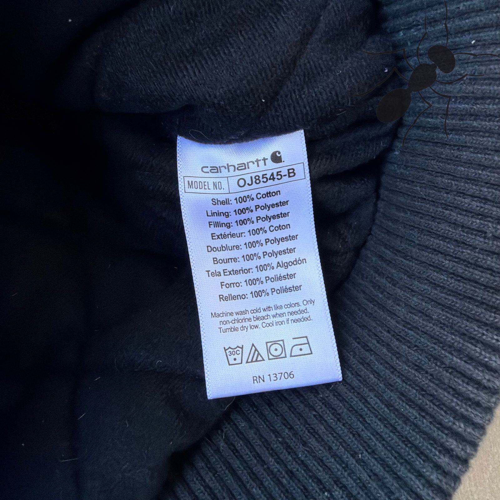 Carhartt × Vintage Carhartt YOUTH black hooded work wear jacket Size US XS / EU 42 / 0 - 9 Thumbnail