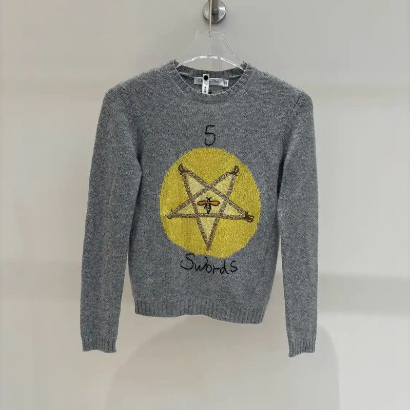 Dior Dior Gray Cashmere Long Sleeve Sweater 0089 Size S / US 4 / IT 40 - 1 Thumbnail