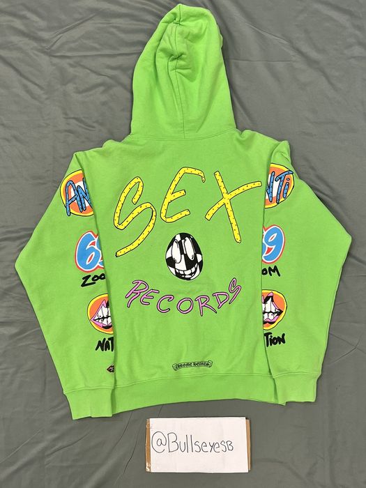 Chrome Hearts Chrome Hearts Sex Records Matty Box Green Hoodie Grailed