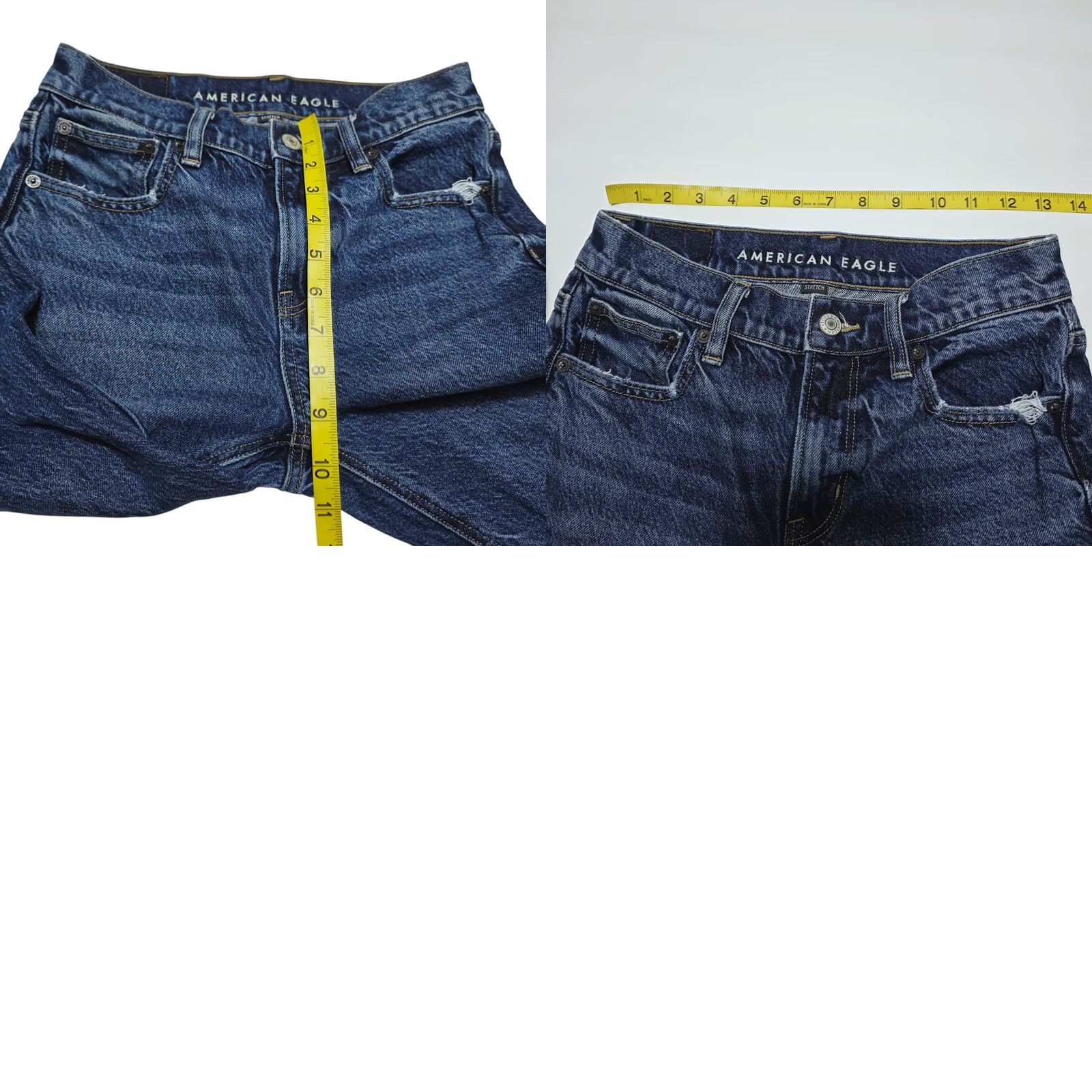 American Eagle Outfitters AMERICAN EAGLE Jeans Womens Size 0 Acid Wash 90s Skinny Stretch Blue Denim Jegging Regular Rise Women Size 25" / US 0 / IT 36 - 8 Thumbnail