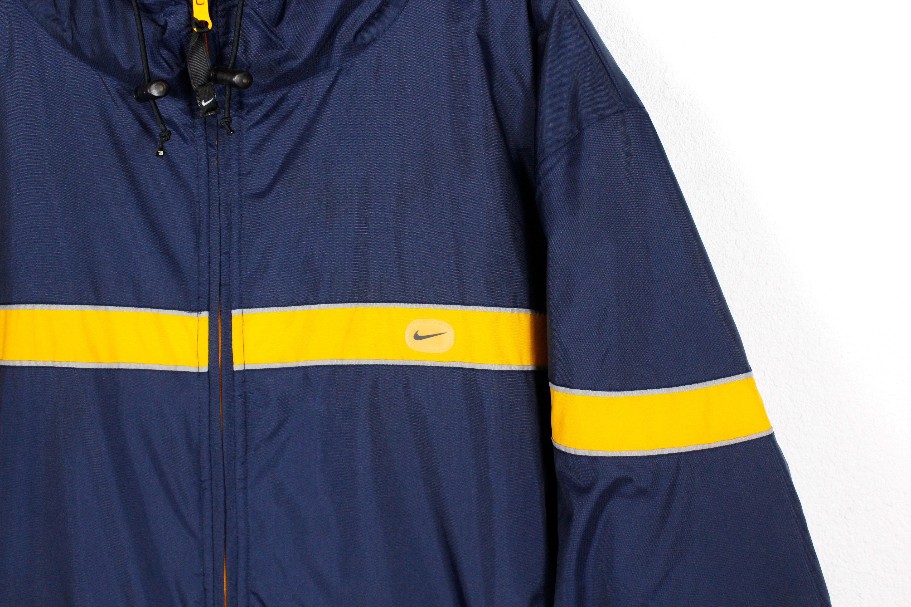 Nike Vintage 90s Nike Big Swoosh Logo Reversible Nylon Parka 90s Size US XXL / EU 58 / 5 - 5 Thumbnail