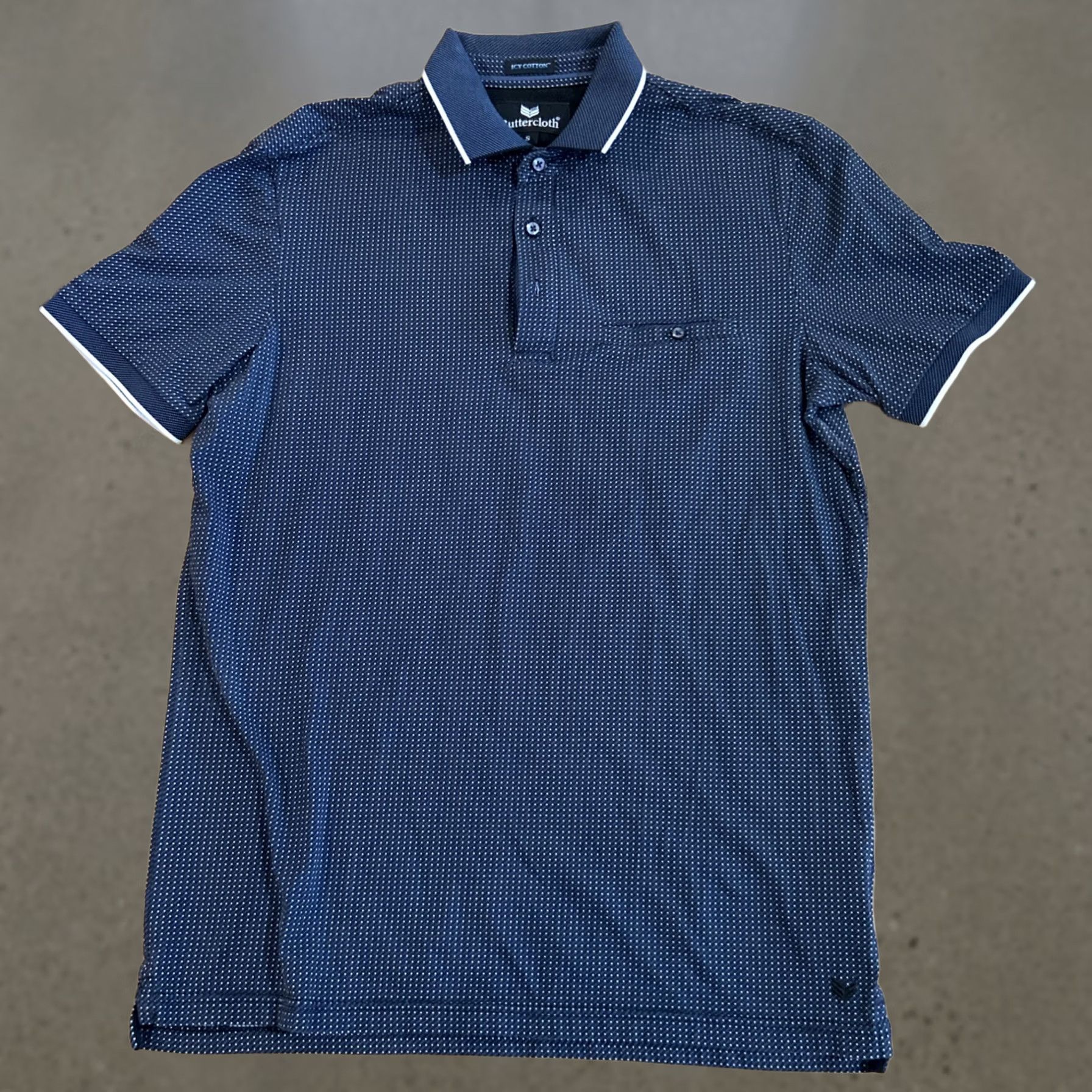 Vintage Buttercloth Icy Cotton Shirt Mens S Dots Short Sleeve Button Stretch Size US S / EU 44-46 / 1 - 1 Thumbnail