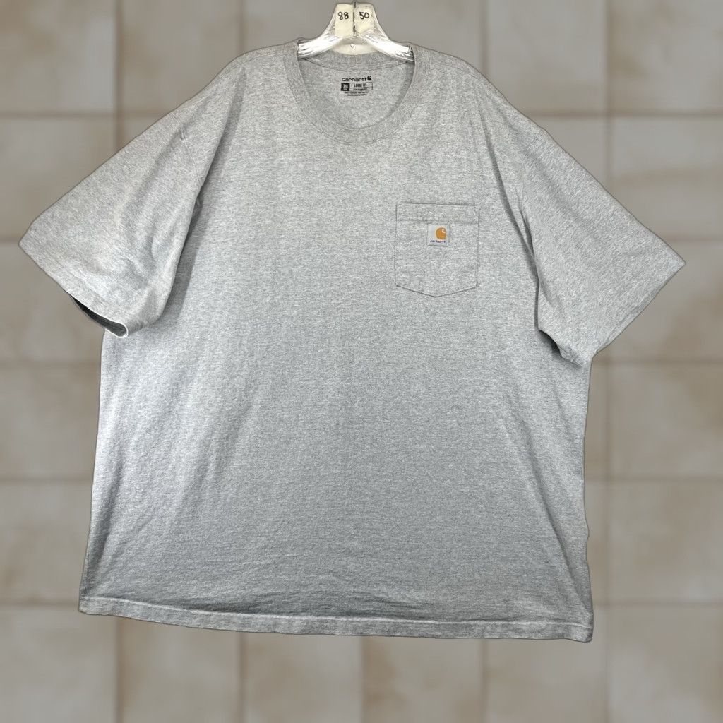 Carhartt Carhartt K87 Pocket Tee Shirt Logo Patch Gray Men’s 3XLT TALL Loose Fit Size US XXL / EU 58 / 5 - 1 Thumbnail