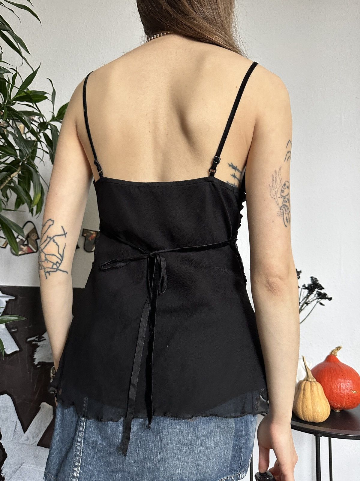 Japanese Brand × Vintage Gorgeous Vintage Silk Bustier Sequins Tank Top Size M / US 6-8 / IT 42-44 - 5 Thumbnail