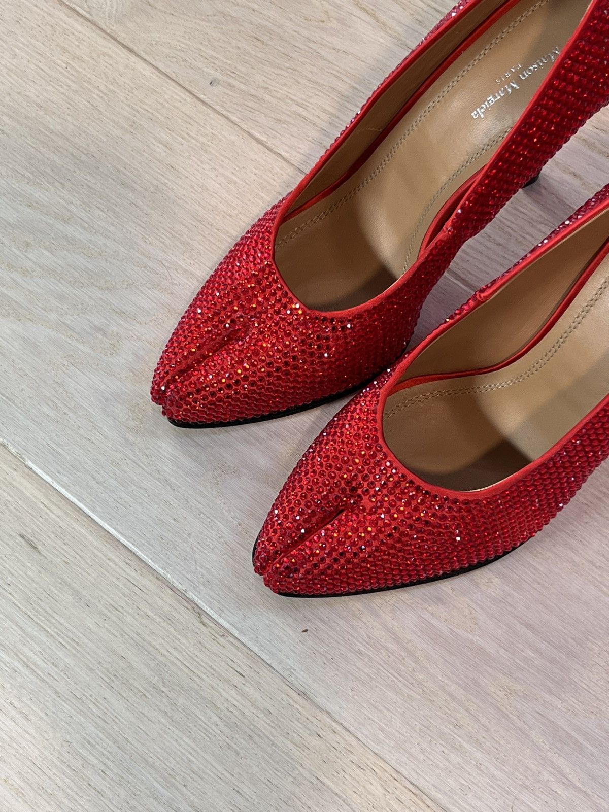 Maison Margiela Maison Margiela Tabi 110mm rhinestone-embellished pumps Size US 9 / IT 39 - 3 Thumbnail