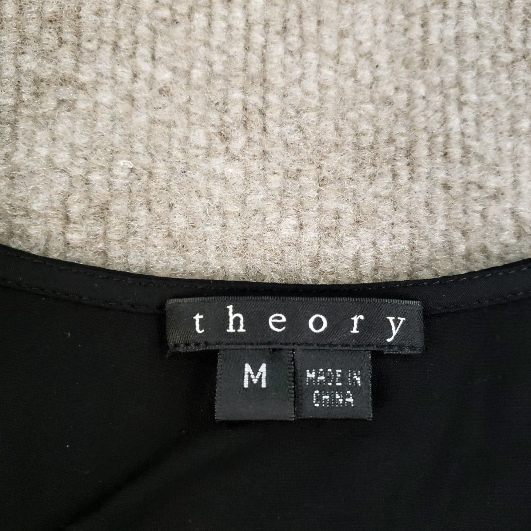 Theory Theory Tank Blouse Womens Medium Black Ruffle Front Sleeveless Top Shirt Stretch Size M / US 6-8 / IT 42-44 - 5 Thumbnail