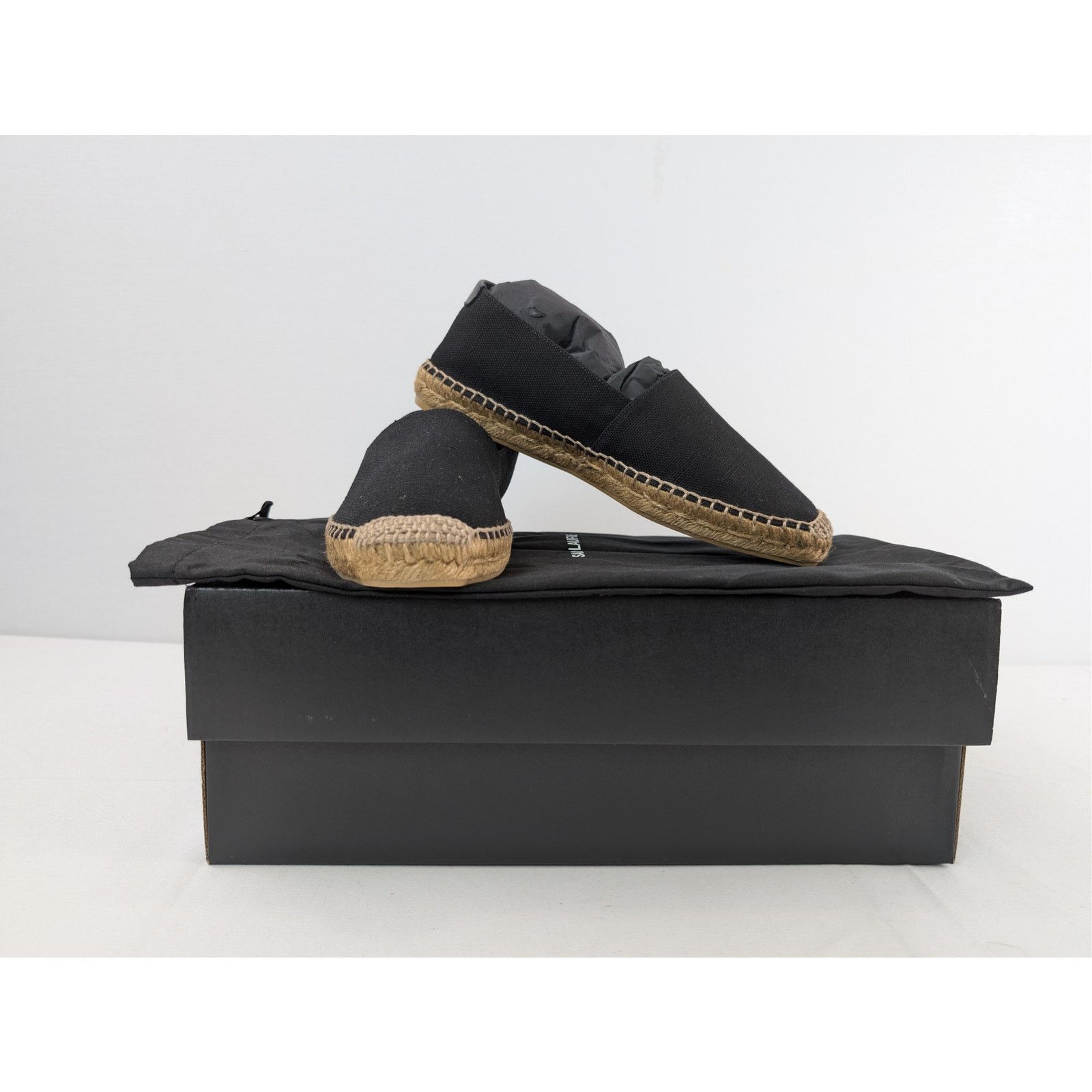 Saint Laurent Paris o1rshd1 Saint Laurent Canvas Espadrilles Slip On Shoes Black Size US 7.5 / EU 40-41 - 17 Thumbnail