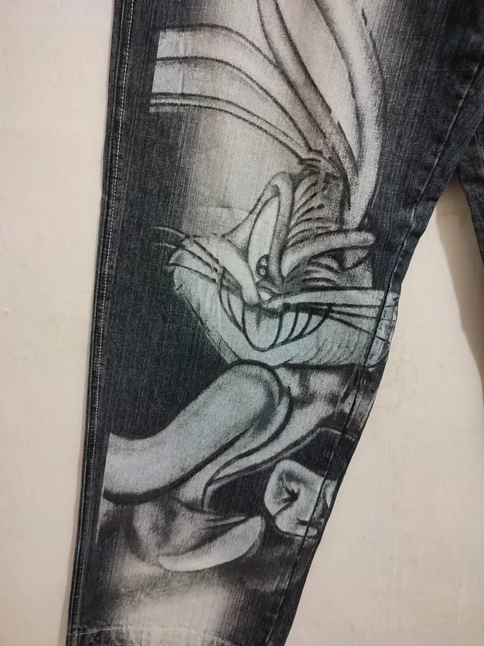 Cartoon Network Lot29 x Looney Tunes Big Painting Cartoon Design Jeans Size US 40 / EU 56 - 8 Thumbnail