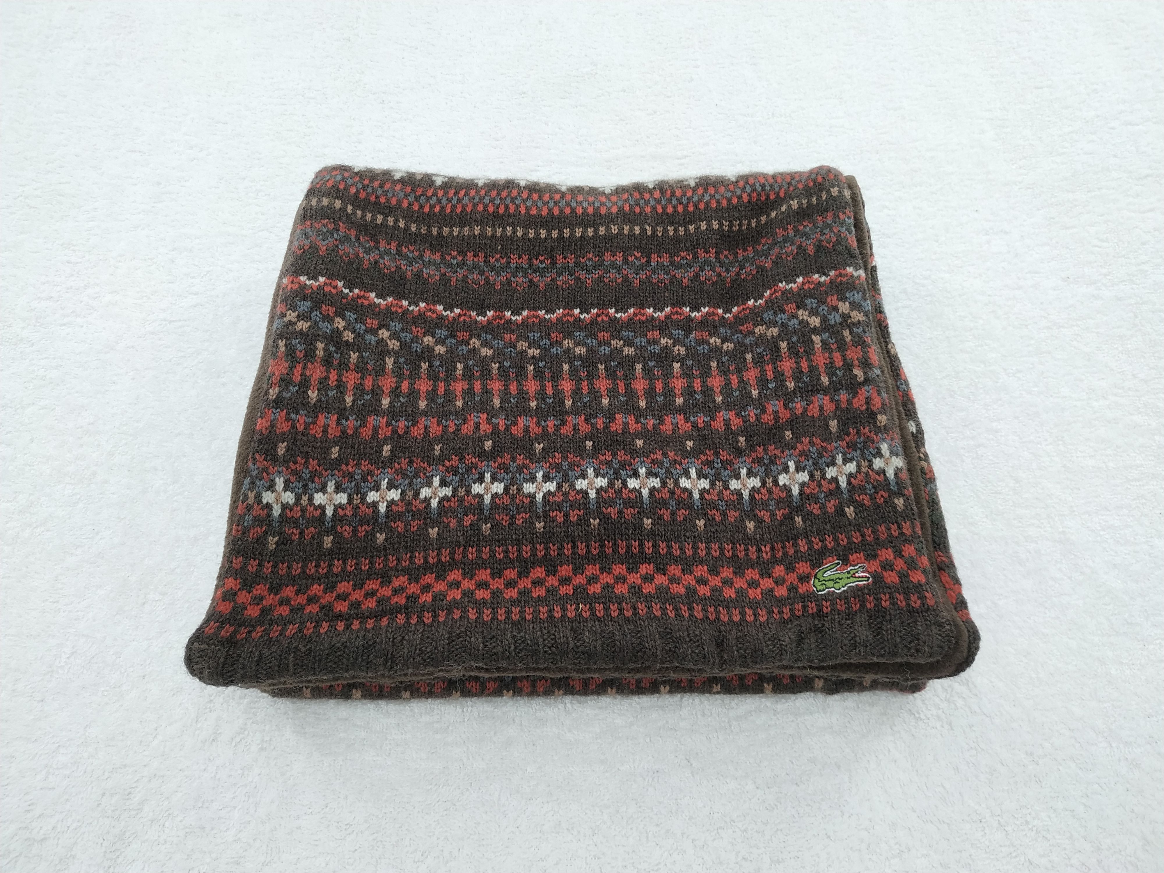 Lacoste Vintage Lacoste Scarf/Muffler/Neckwear MF115 Size ONE SIZE - 3 Thumbnail