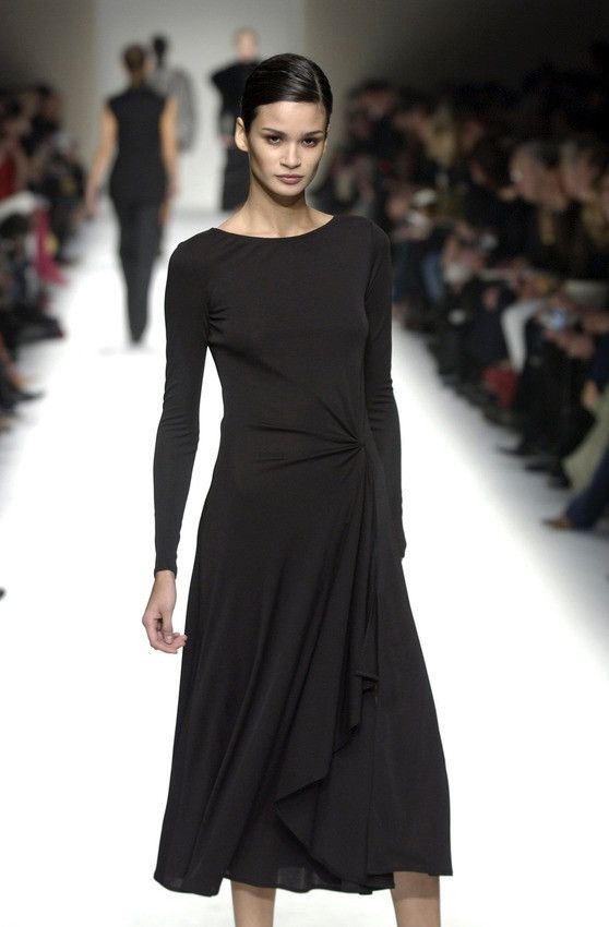 Celine FW02 Celine by Michael Kors Gathered Waist Evening Dress Size XS / US 0-2 / IT 36-38 - 3 Thumbnail