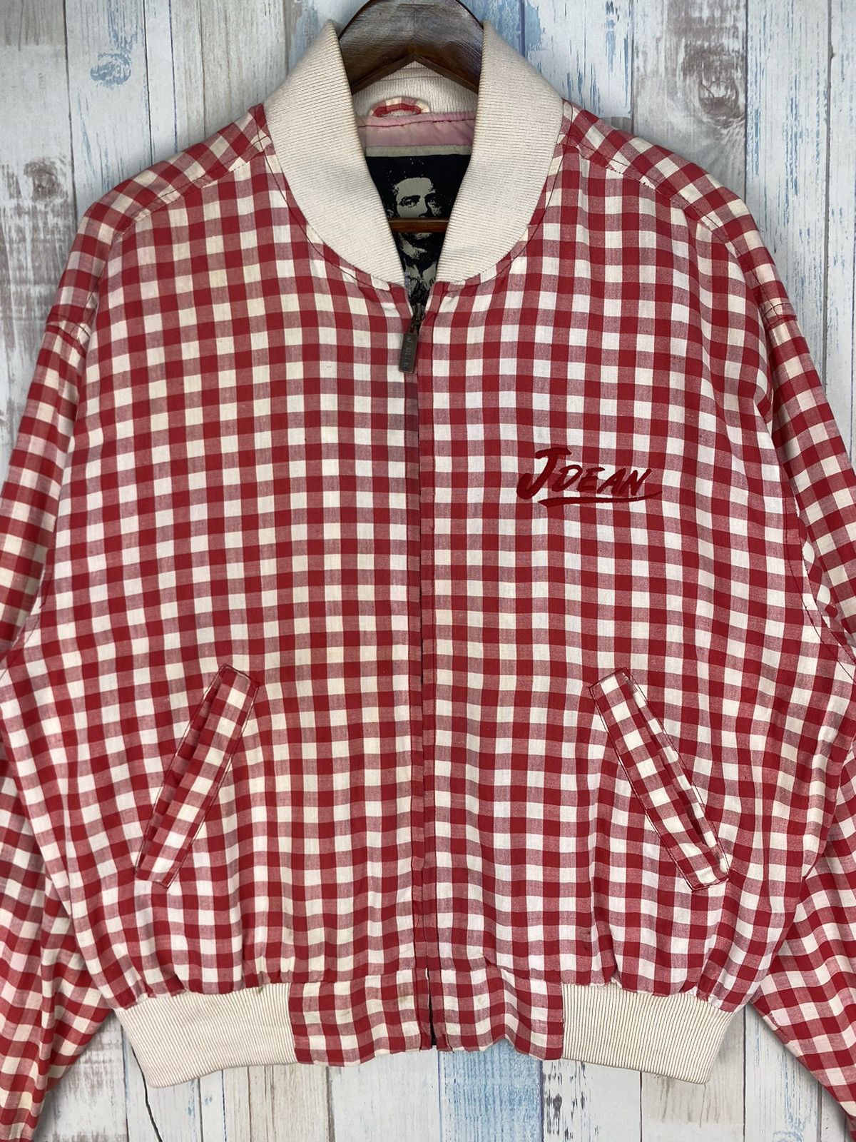 Vintage Vintage 1993 James Dean Gingham Bomber Jacket Size US M / EU 48-50 / 2 - 4 Thumbnail