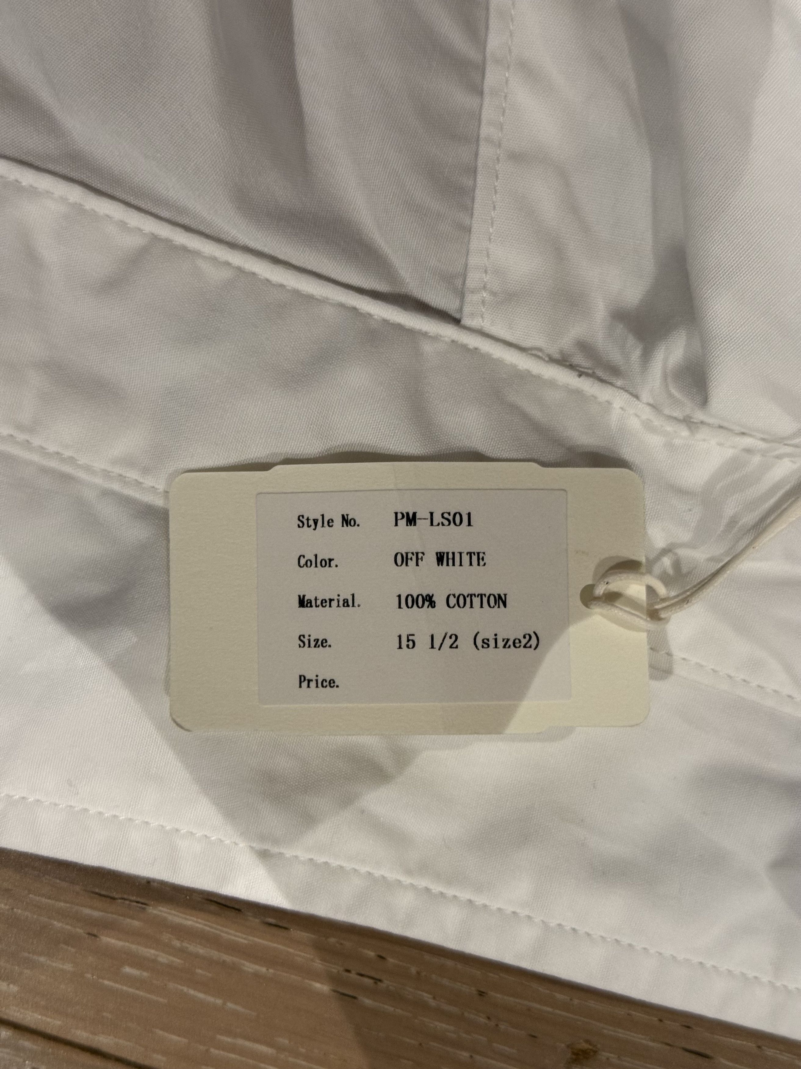 PHIGVEL MAKERS & Co. 💚 Phigvel Makers & Co. Regular Collar Dress Shirt Off White Size US M / EU 48-50 / 2 - 18 Thumbnail